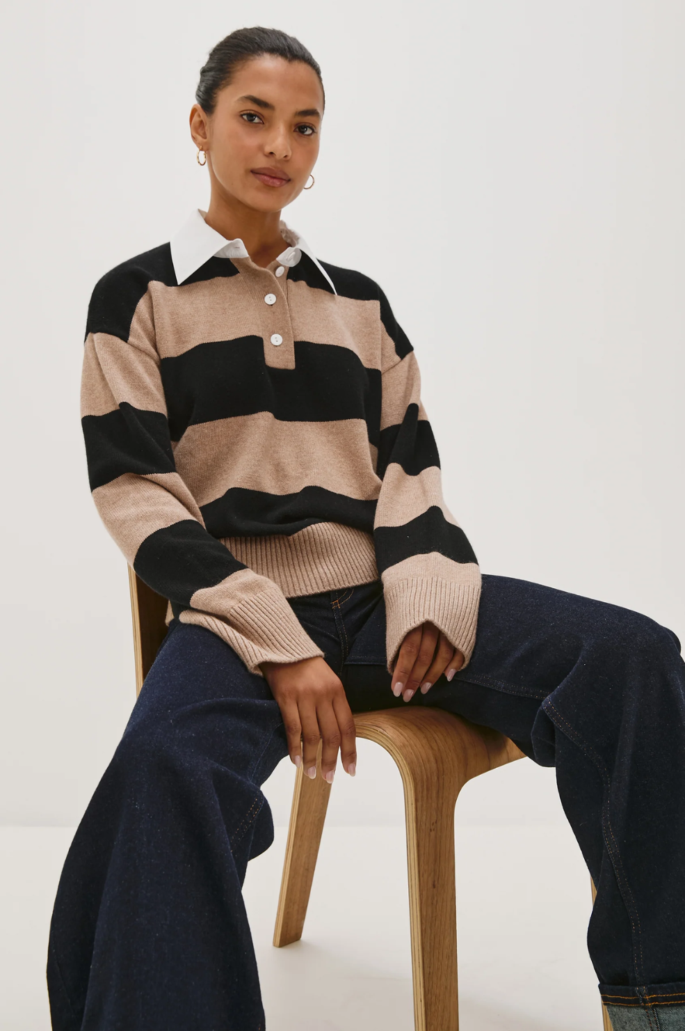 Paxton Sweater - Oatmeal Black