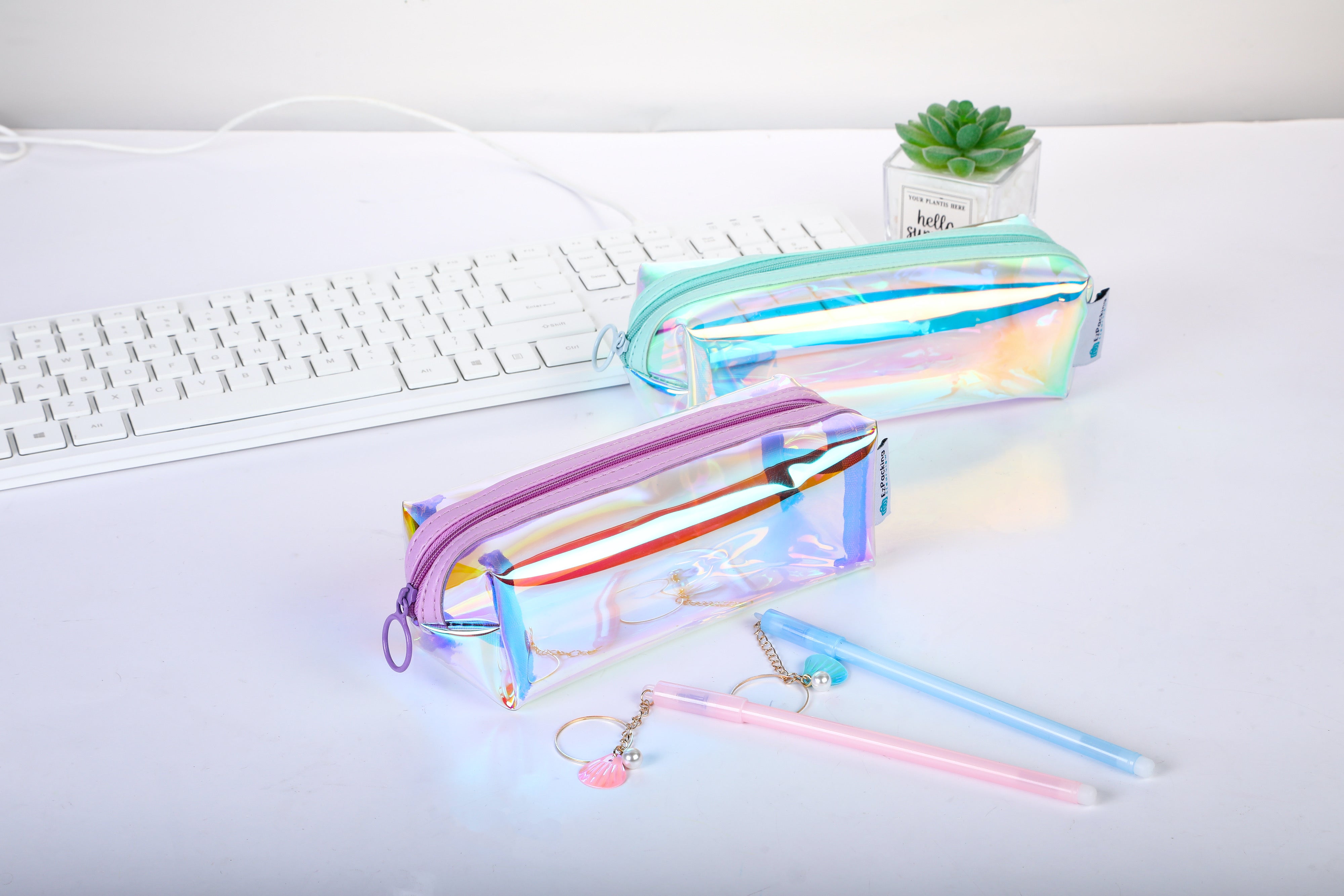 Holographic Clear Makeup Pouch and Pencil Case