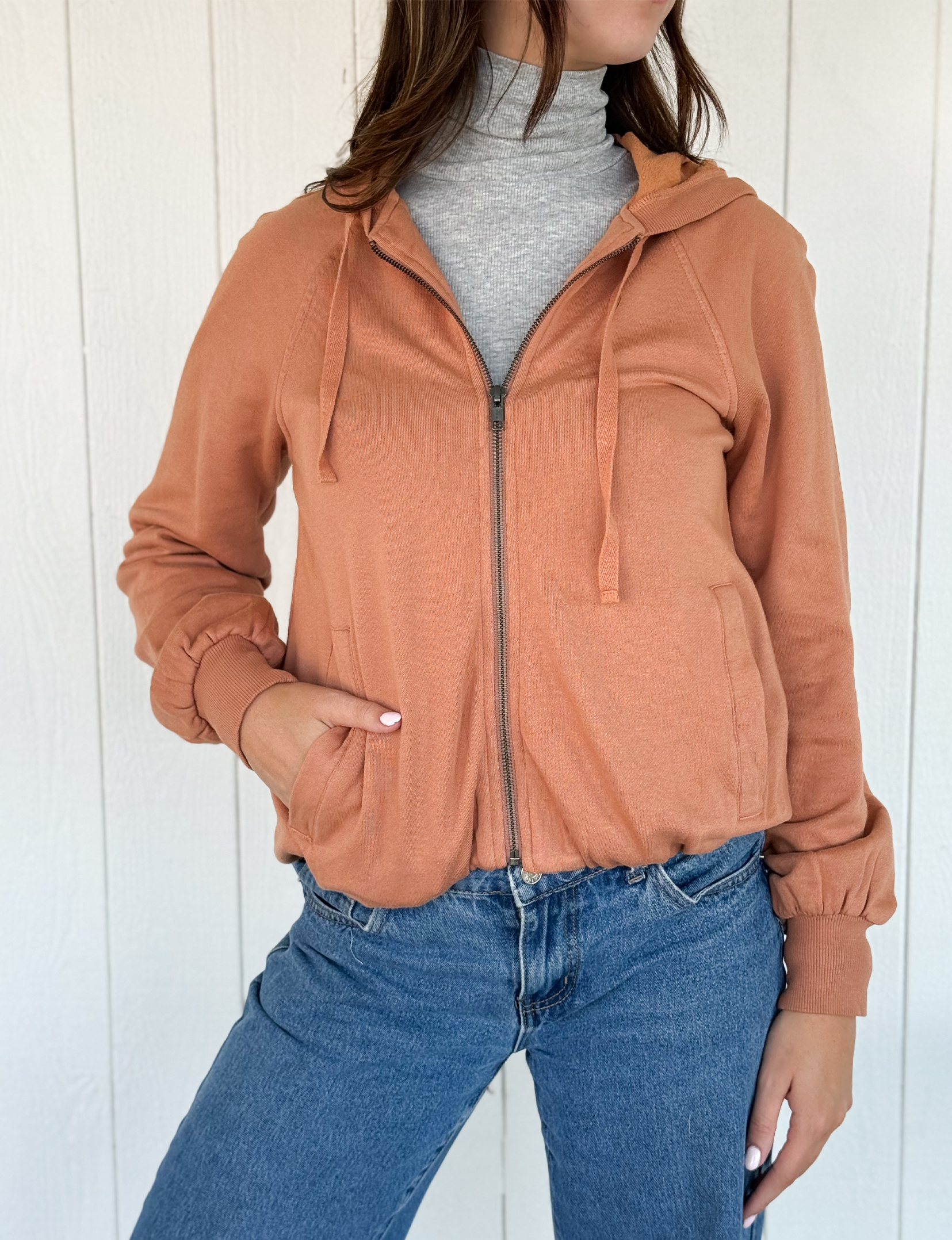 Bubble Hood Jacket, Chai