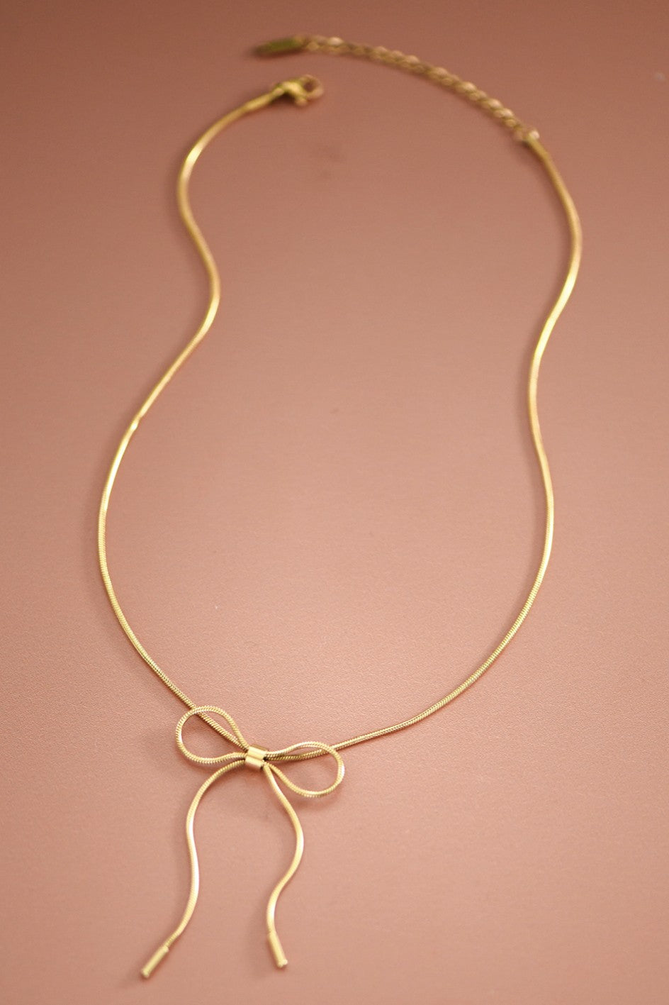 Maya 18K Chain Bow Necklace