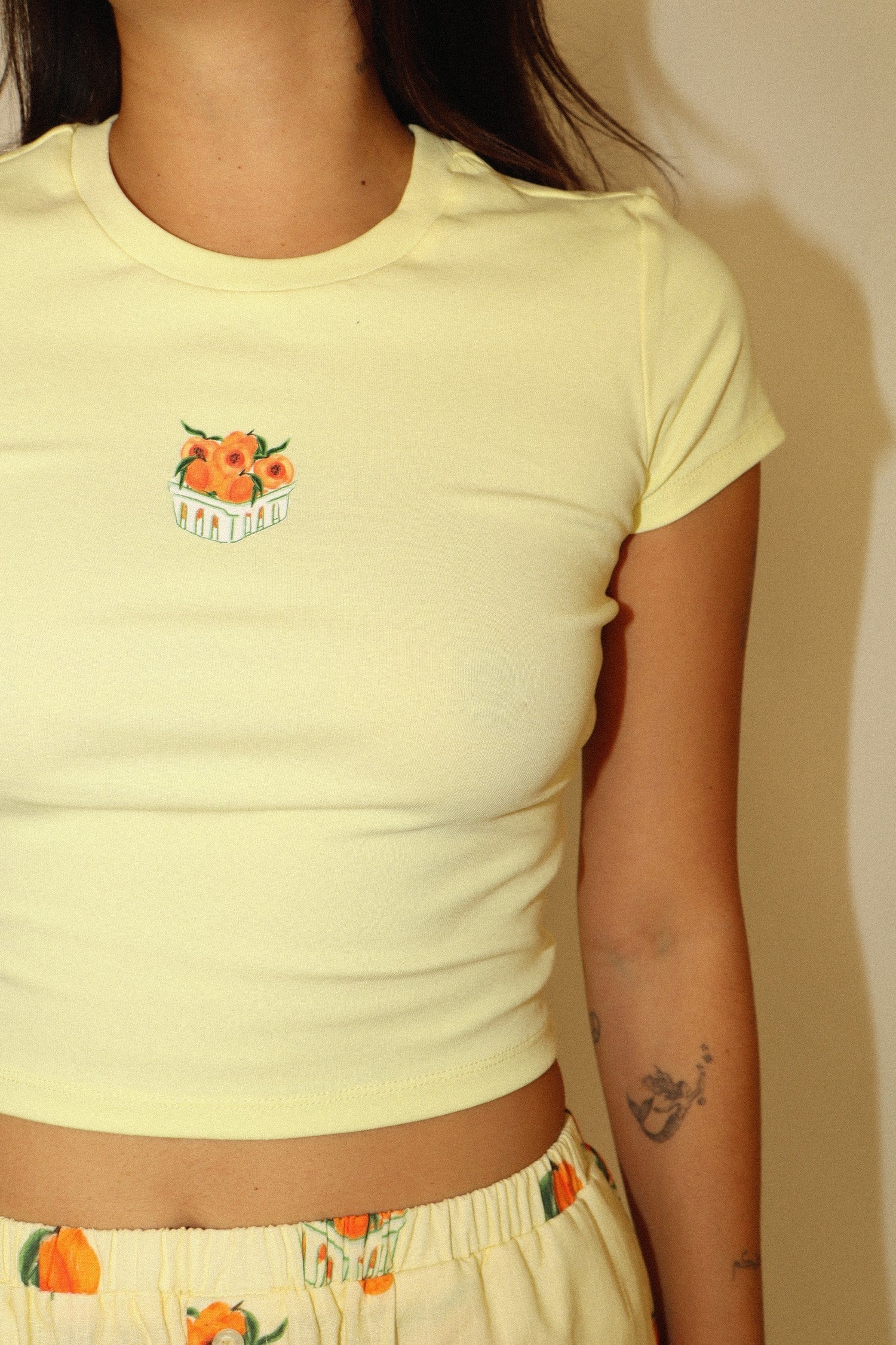 Yellow Peaches Baby Tee