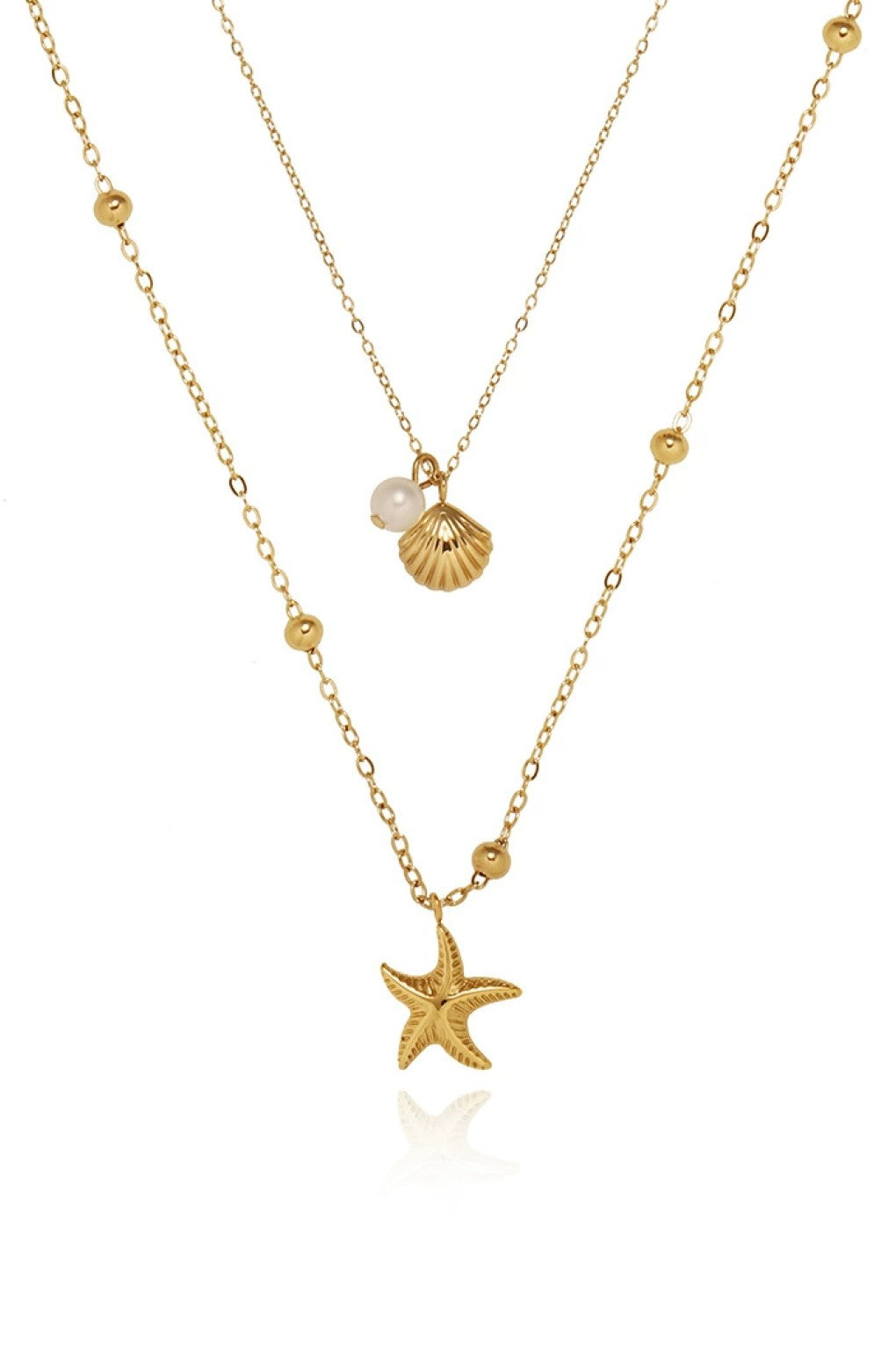 Chloe 18K Shell Starfish Necklace