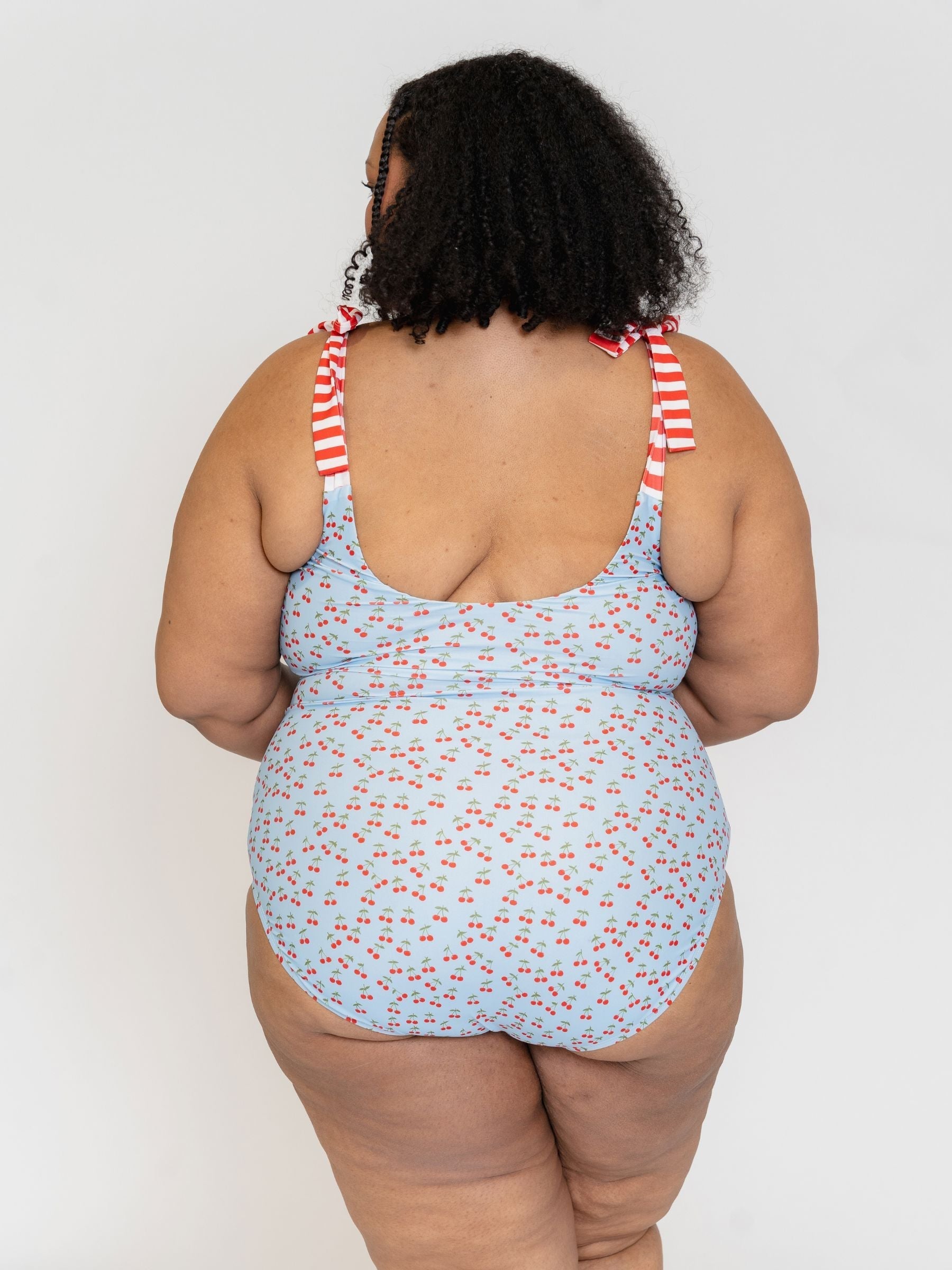 Cherries Shoulder-Tie One-Piece