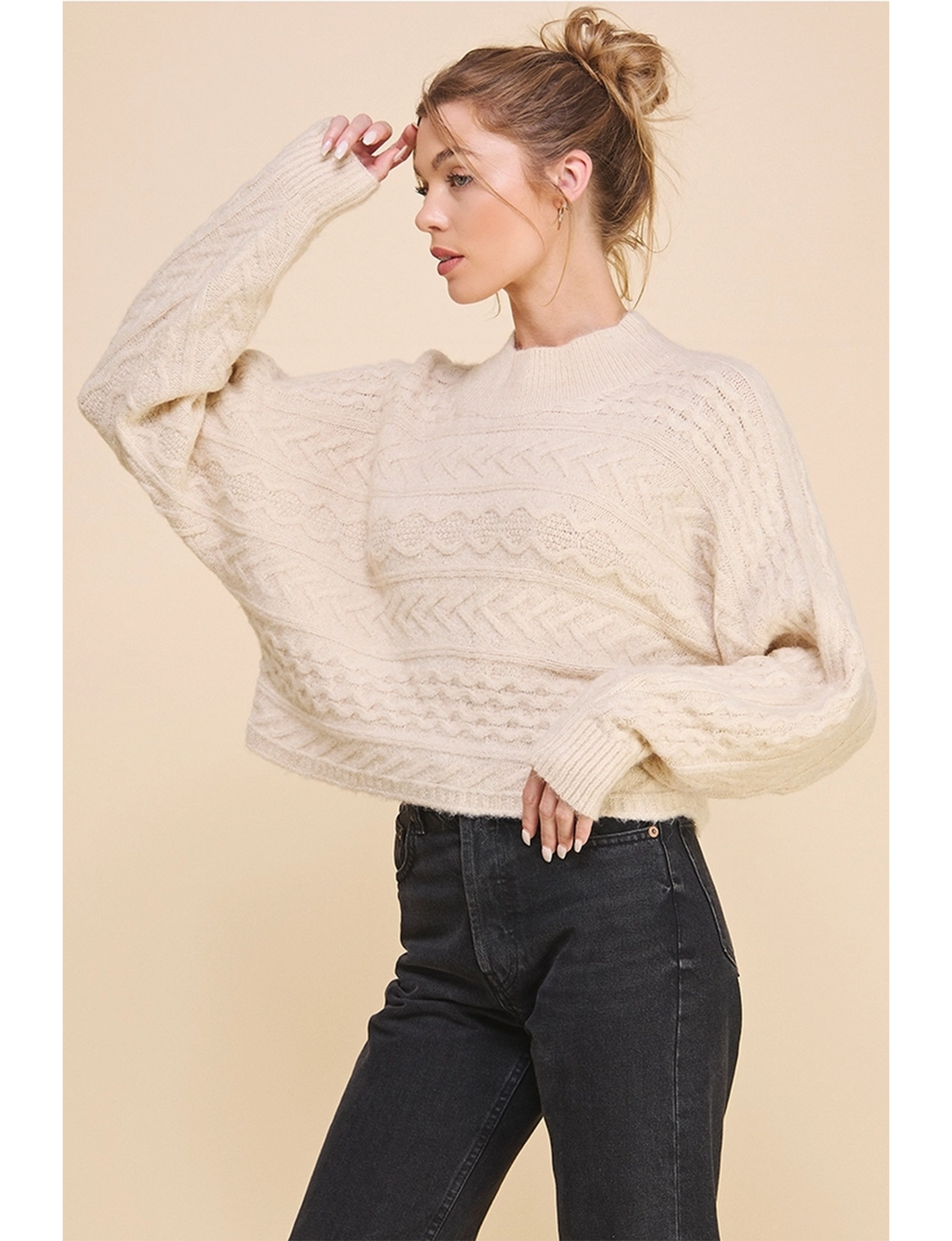 Marbled Sweater, Cloud Cream