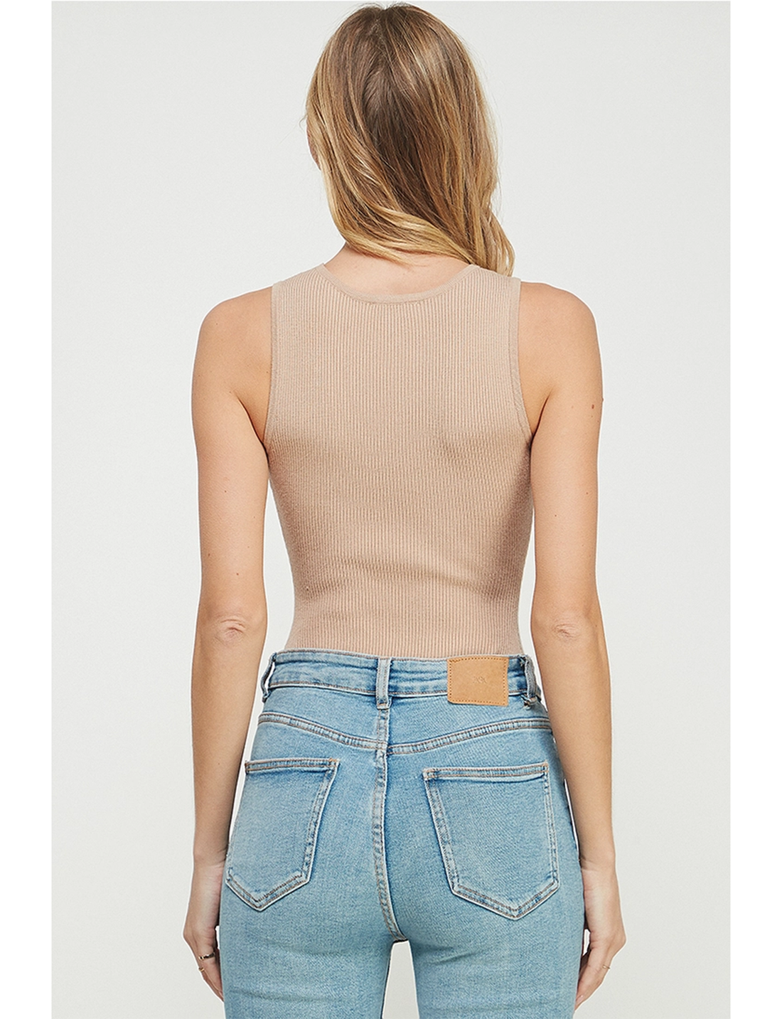 Fine Gauge Bodysuit, Sand