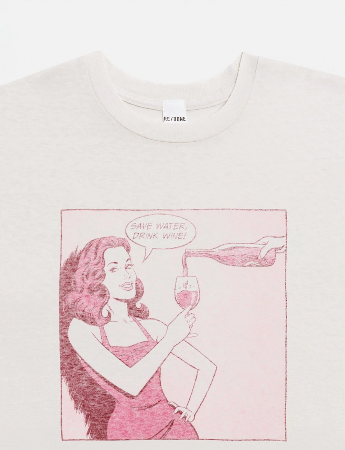 Classic Tee Drink Wine, Vintage White
