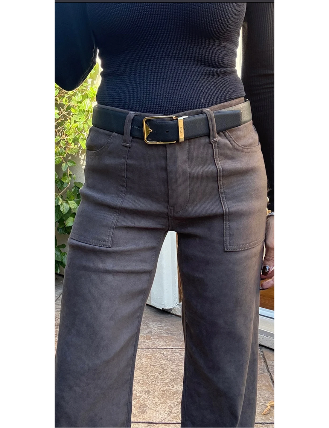 Romi Flare Pant, Brown Suede