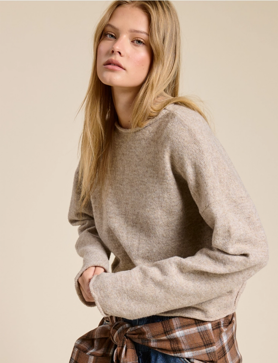 Essential Sweater Top, Cappuccino