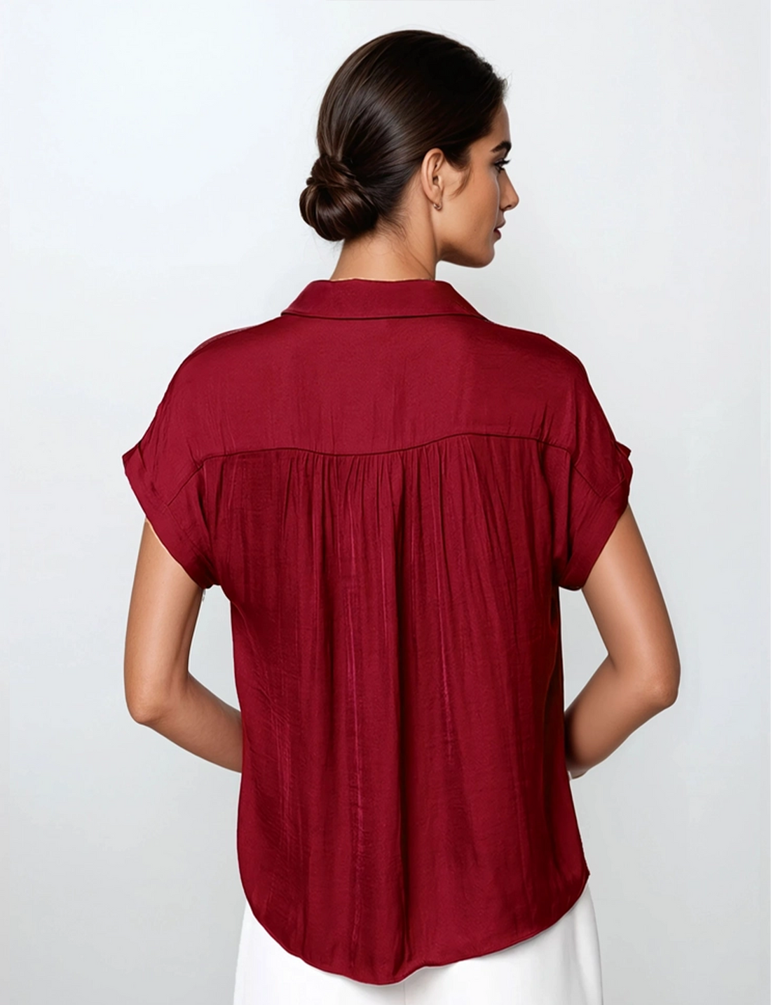 Laney Blouse, Crimson Red