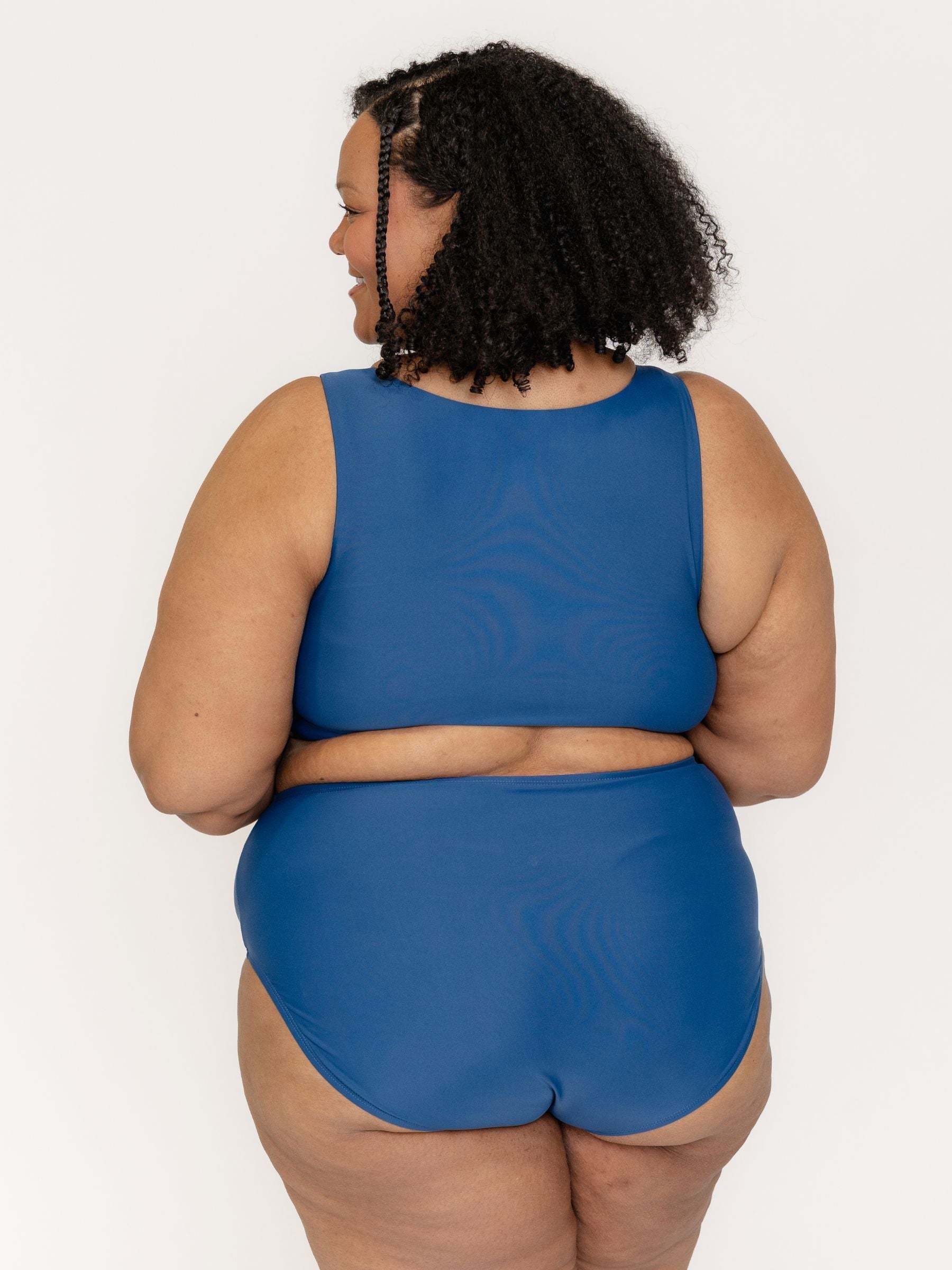Navy High-Waist Bottom