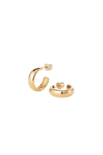 Staple Hoop Small - Gold