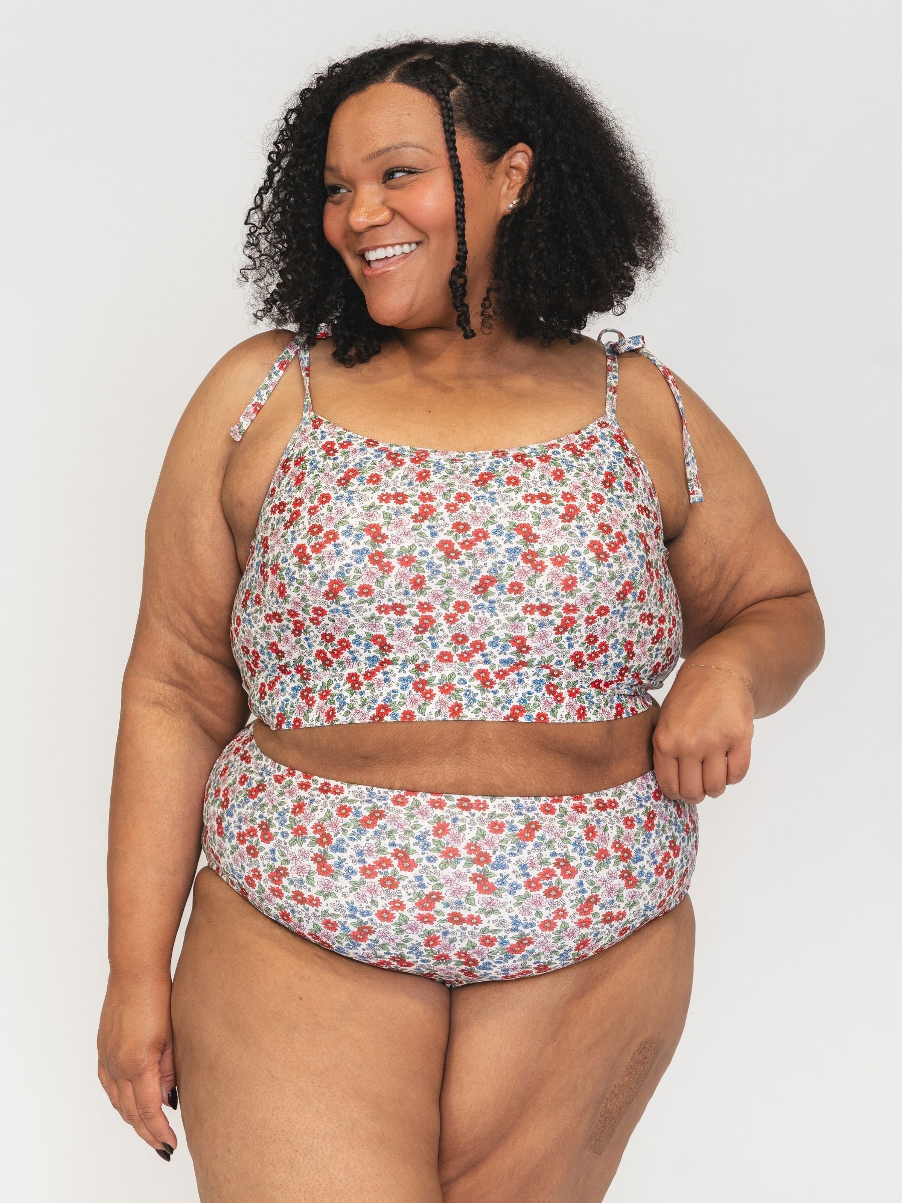 Sweet Pea Shoulder-Tie Crop Top