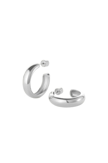 Staple Hoop Medium - Silver