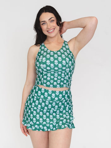 Juniper Charm Scoop Racer-Back Tankini Top