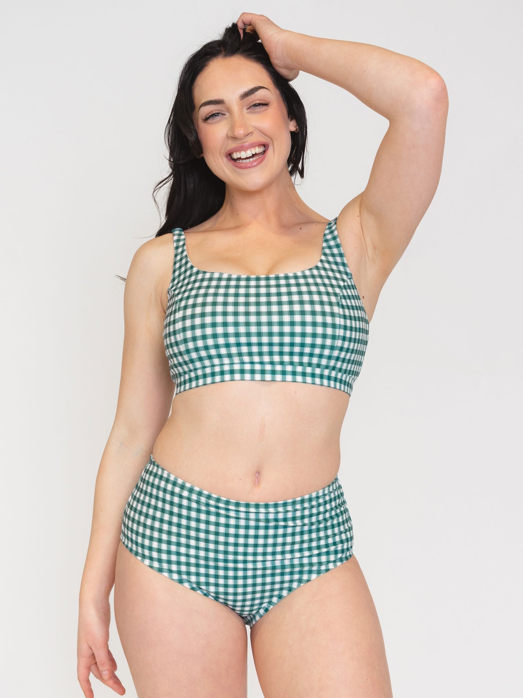 Juniper Gingham High-Waist Bottom