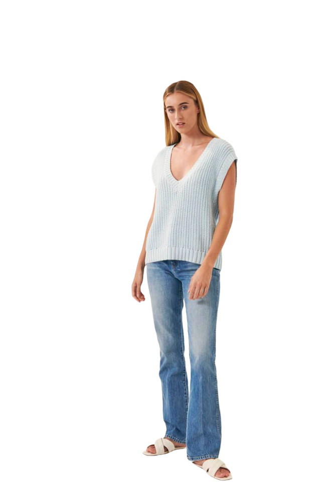 Addison Vest - Light Blue