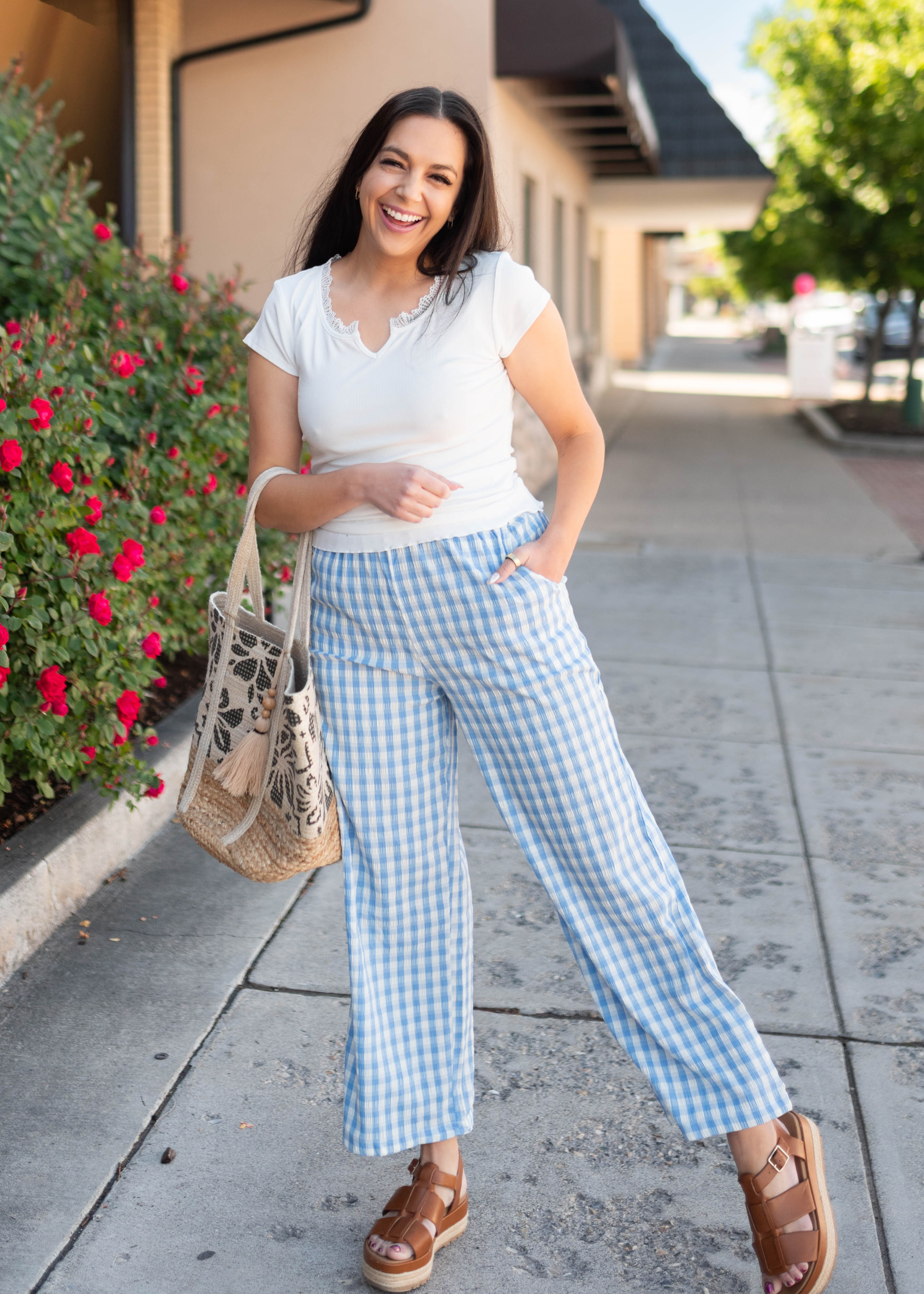 Adaline White Lace Top