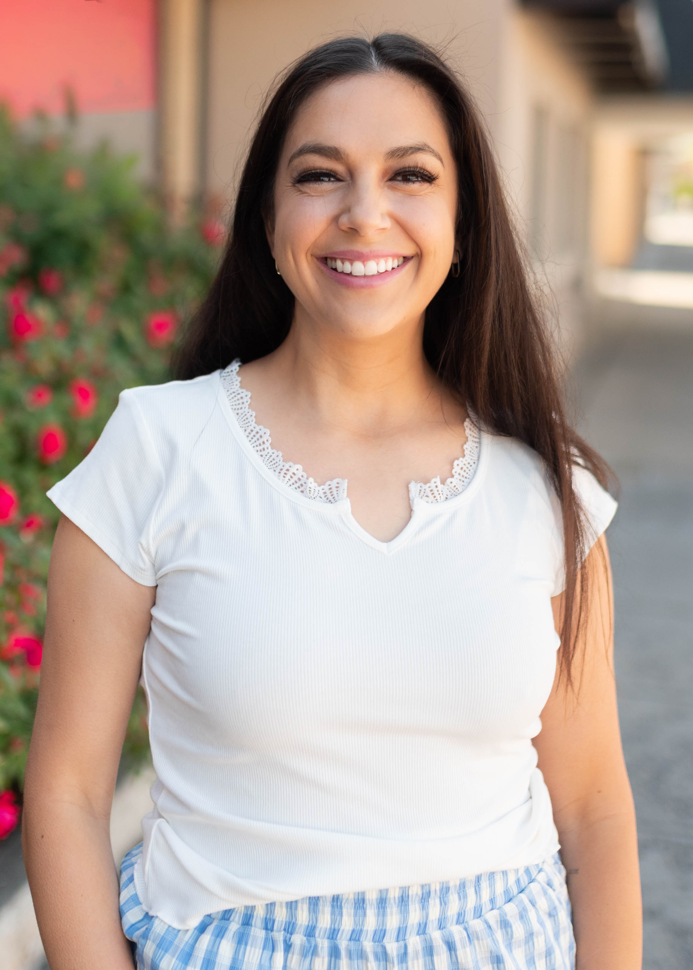 Adaline White Lace Top