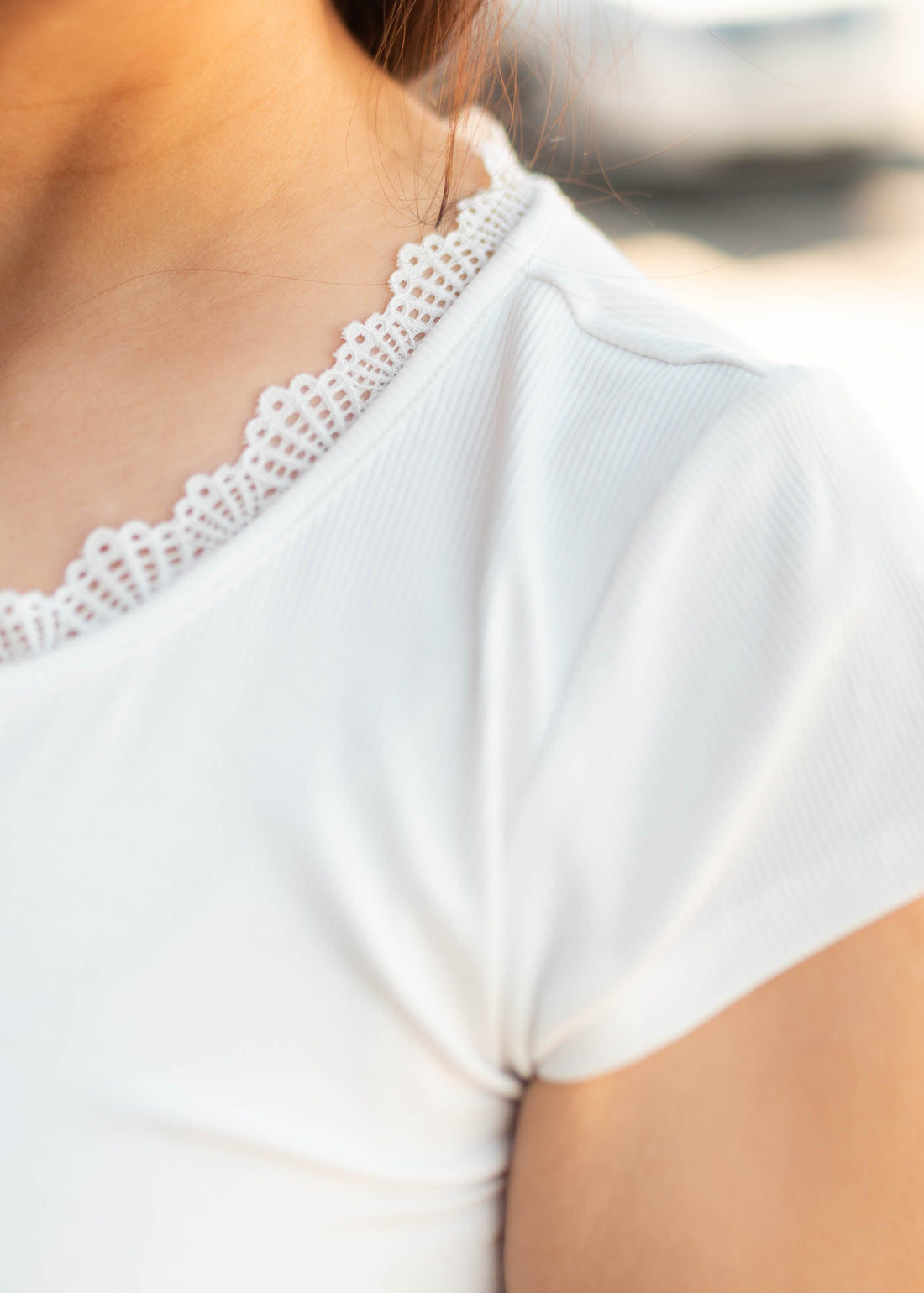 Adaline White Lace Top