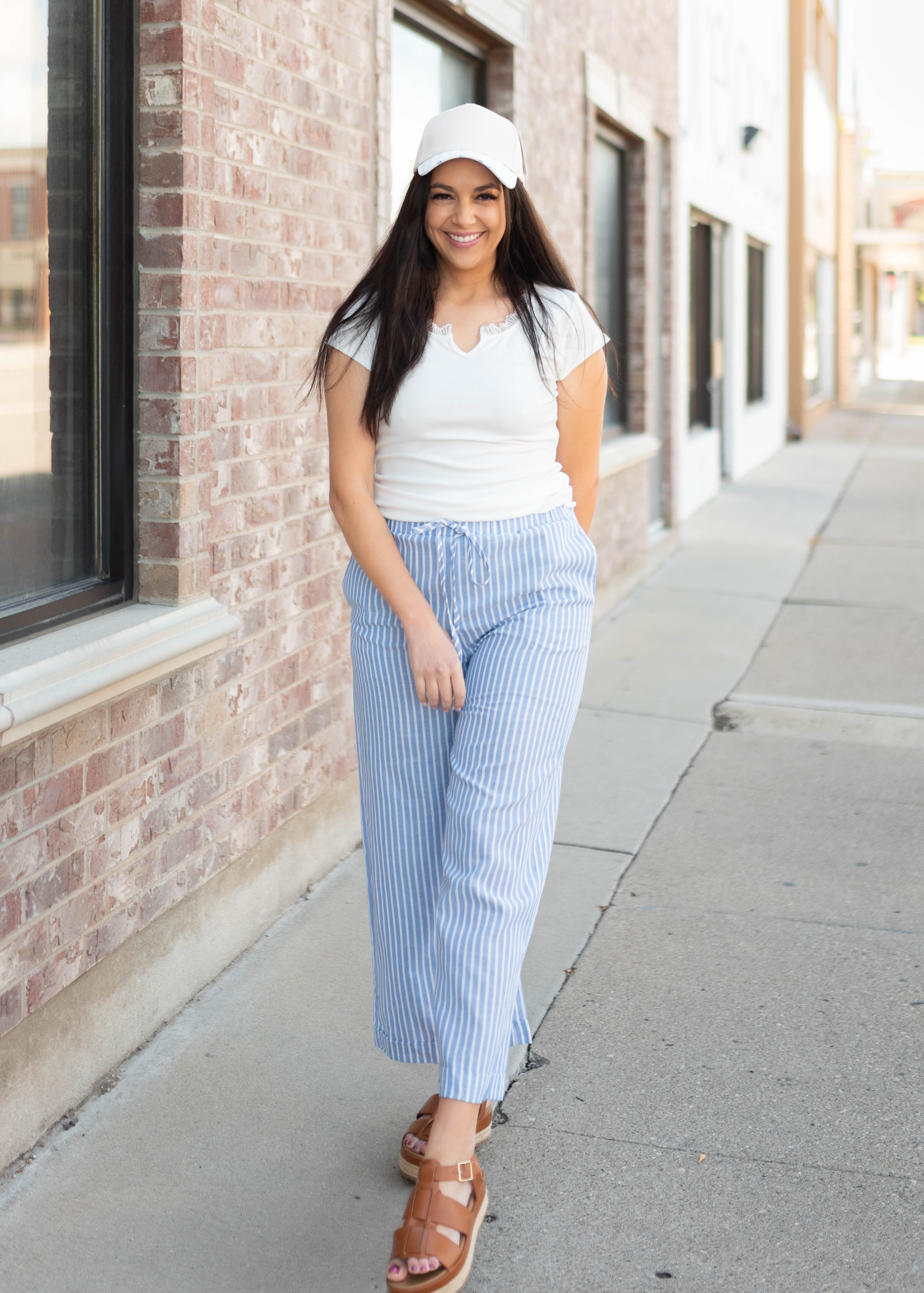 Adaline White Lace Top