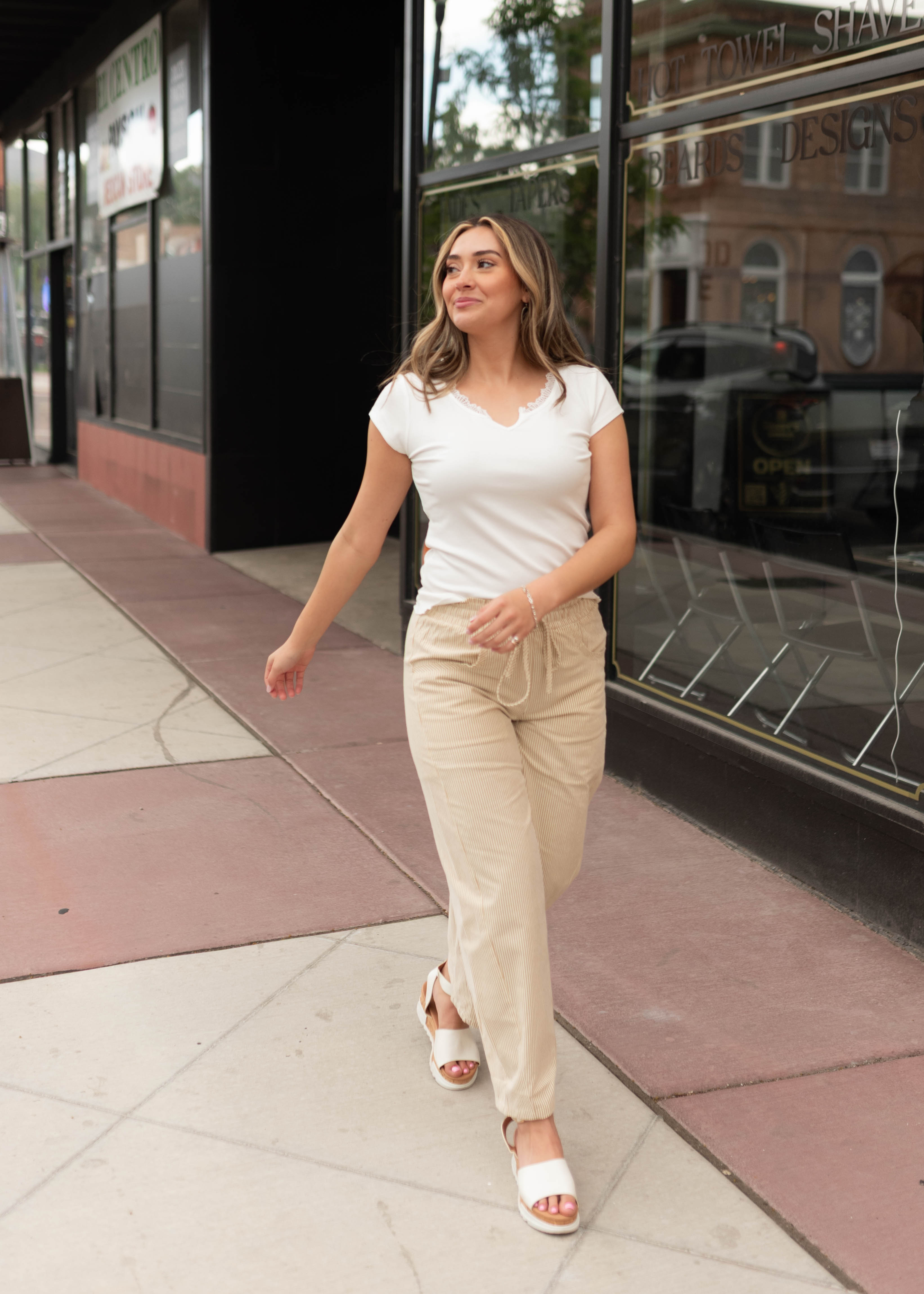 Adaline White Lace Top