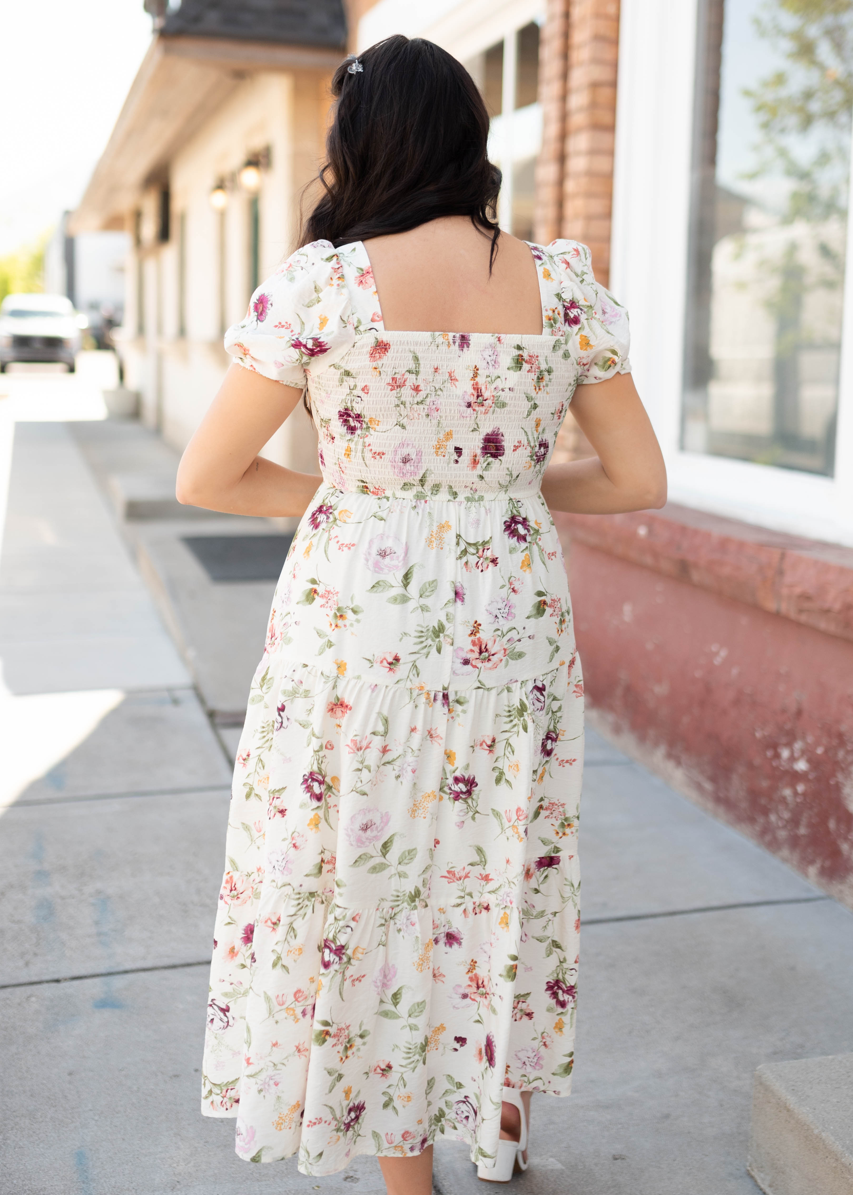 Addilynn Ivory Floral Dress