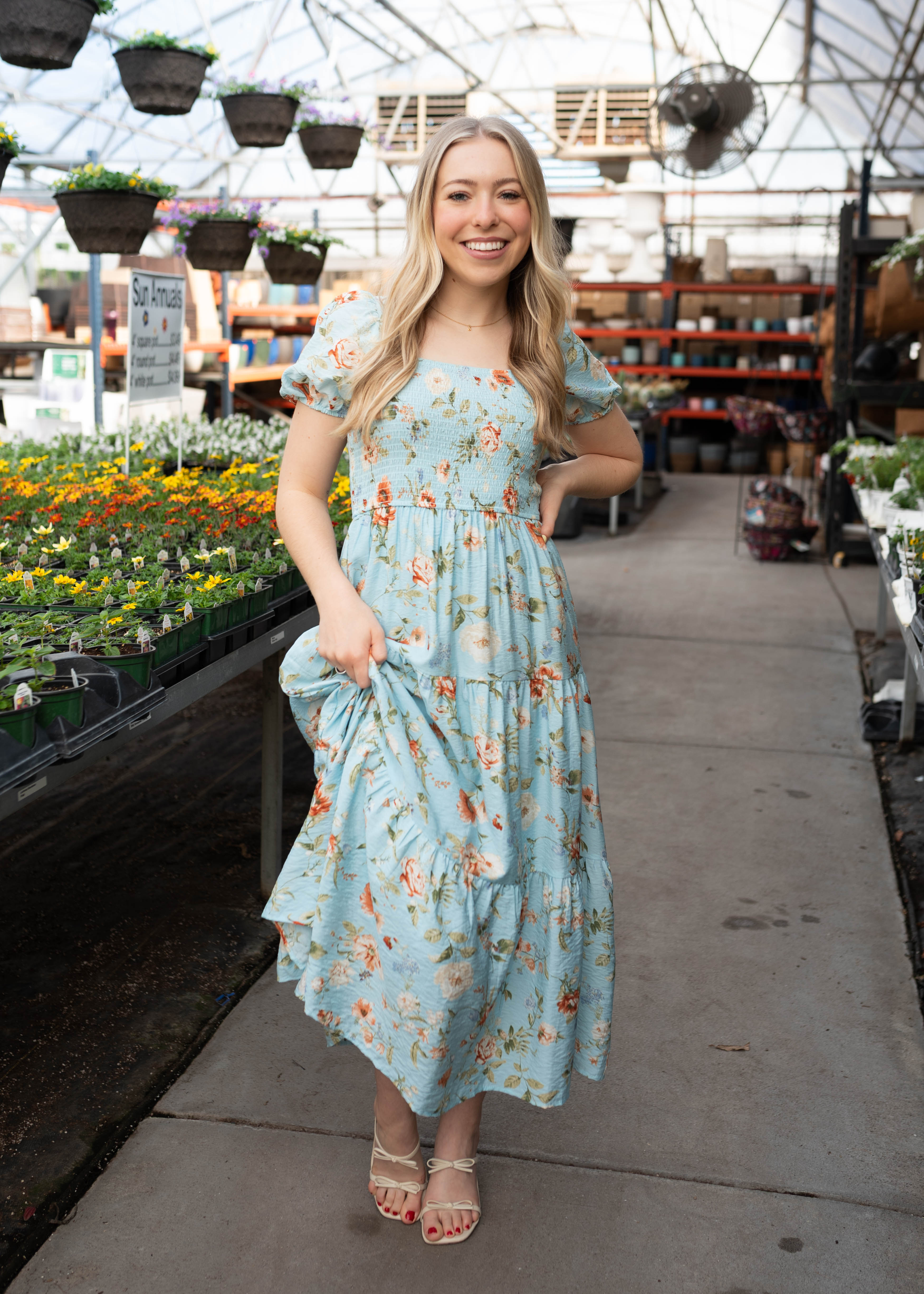 Addilynn Blue Floral Dress