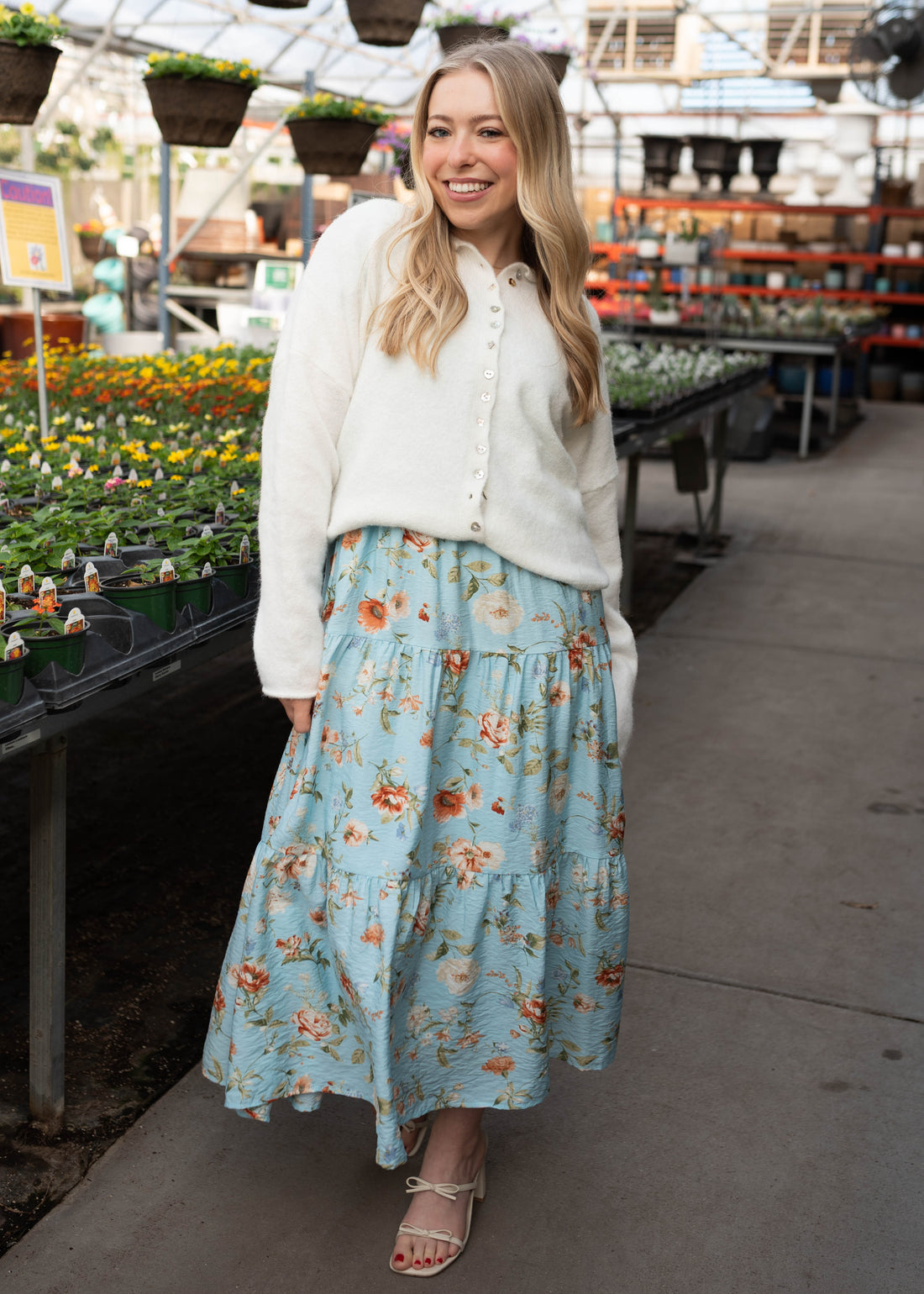 Taytum White Long Sleeve Cardigan