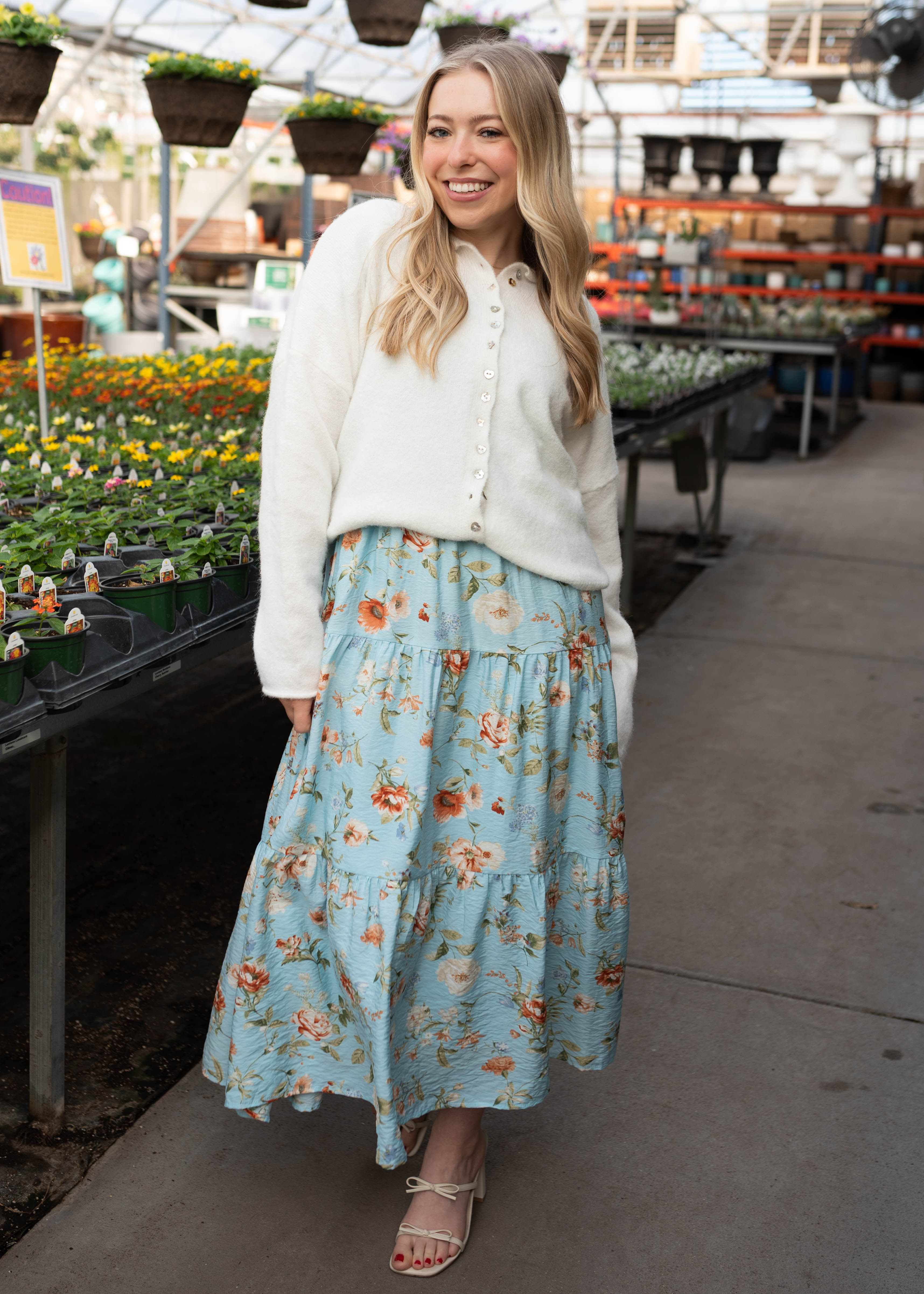 Taytum White Long Sleeve Cardigan