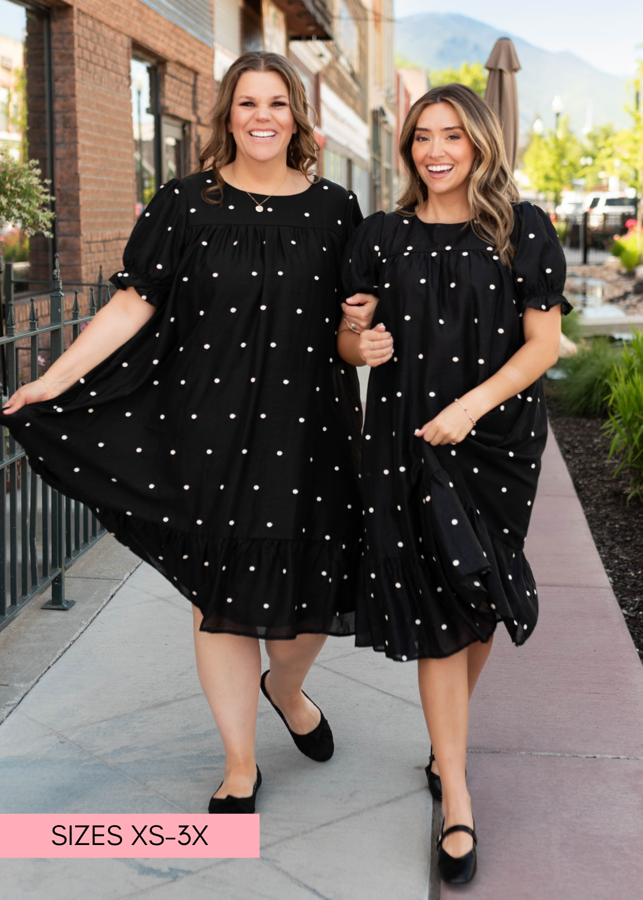 Addy Black Polka Dot Dress