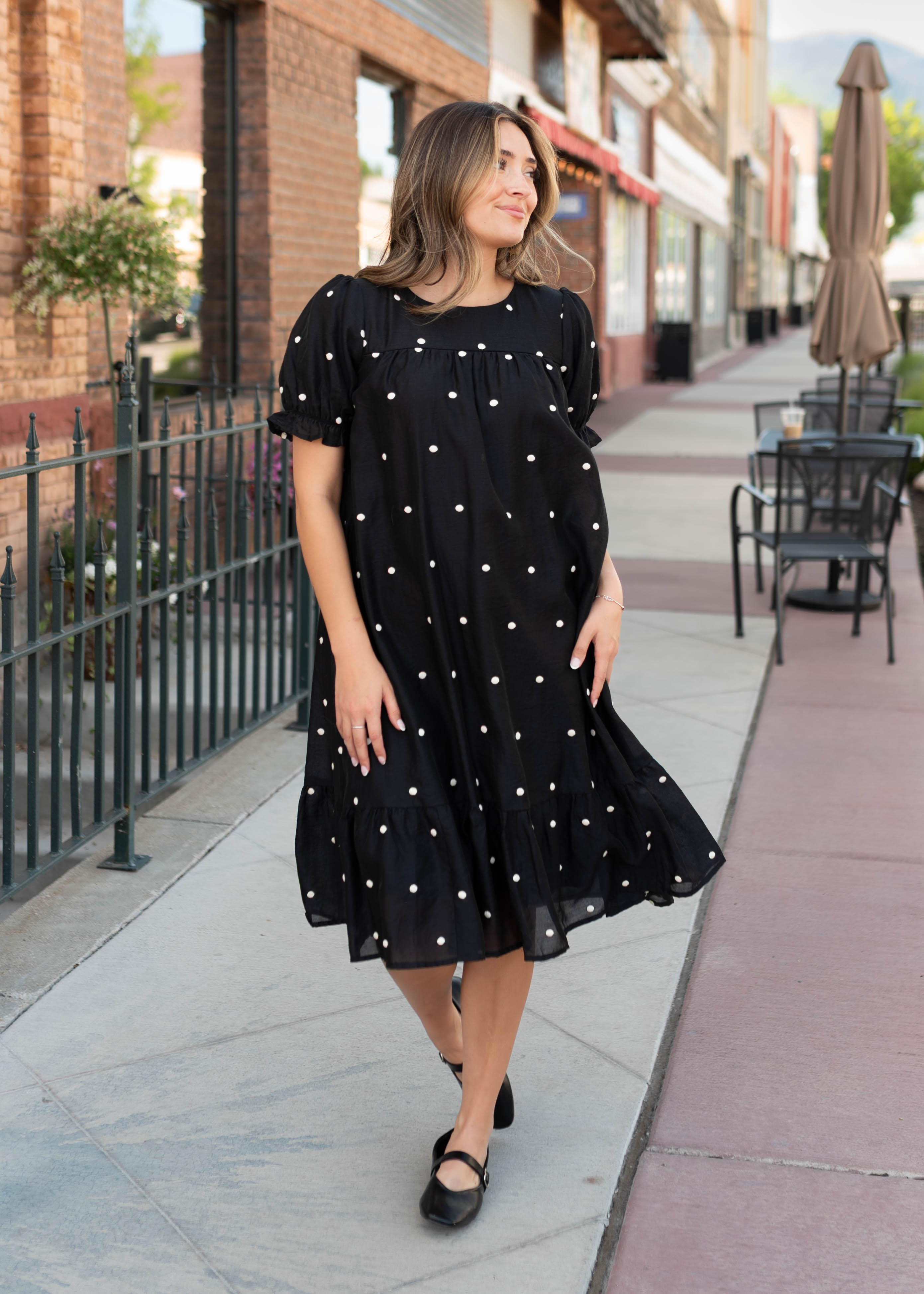 Addy Black Polka Dot Dress