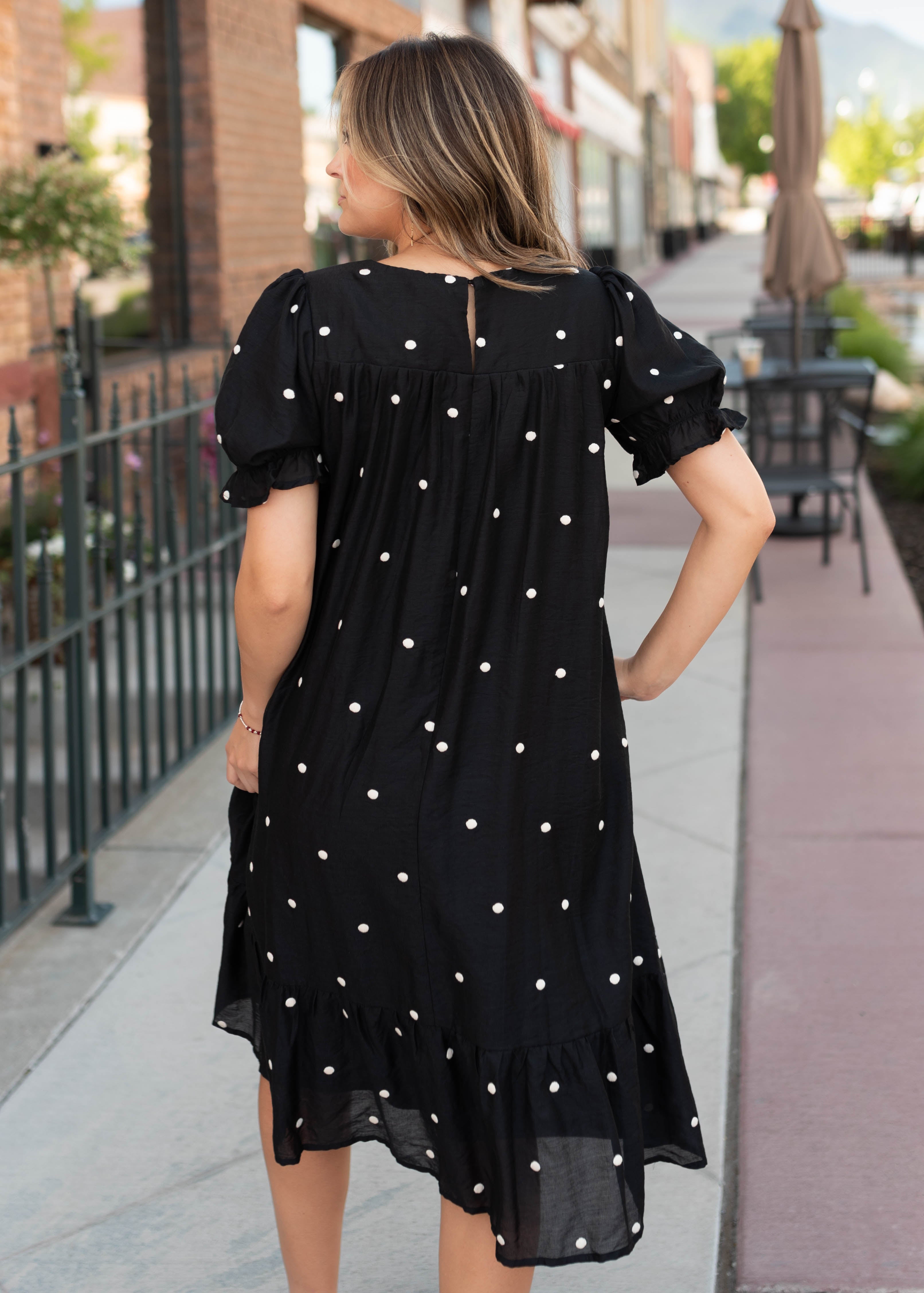 Addy Black Polka Dot Dress
