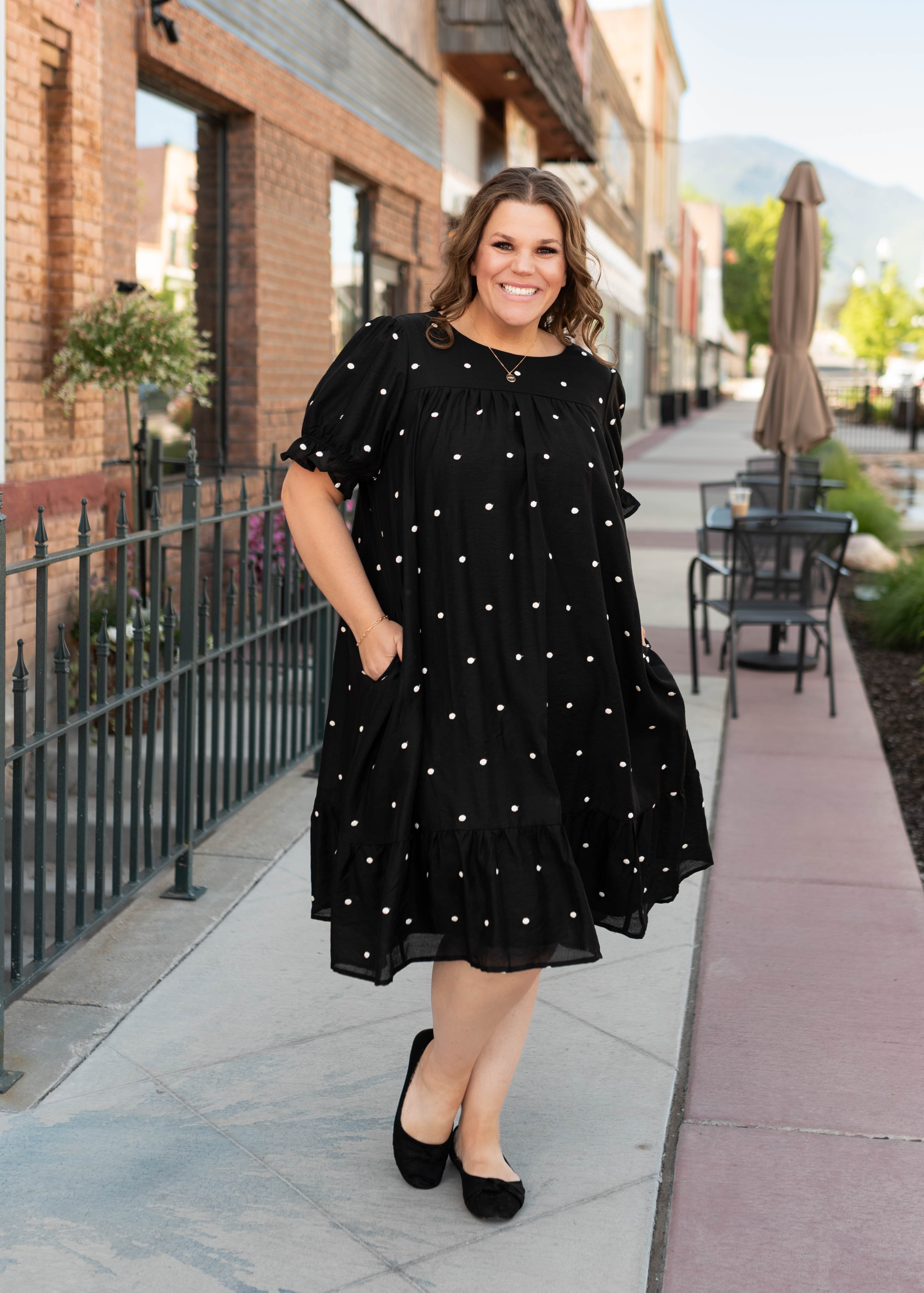 Addy Black Polka Dot Dress