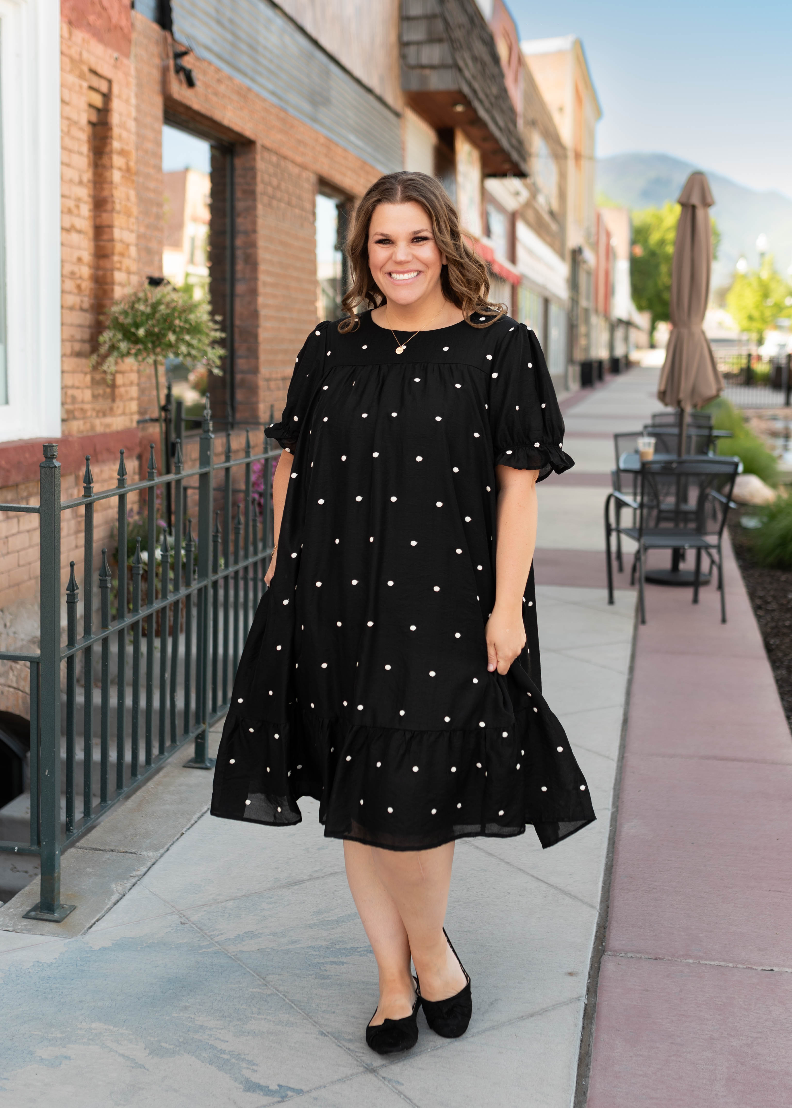 Addy Black Polka Dot Dress