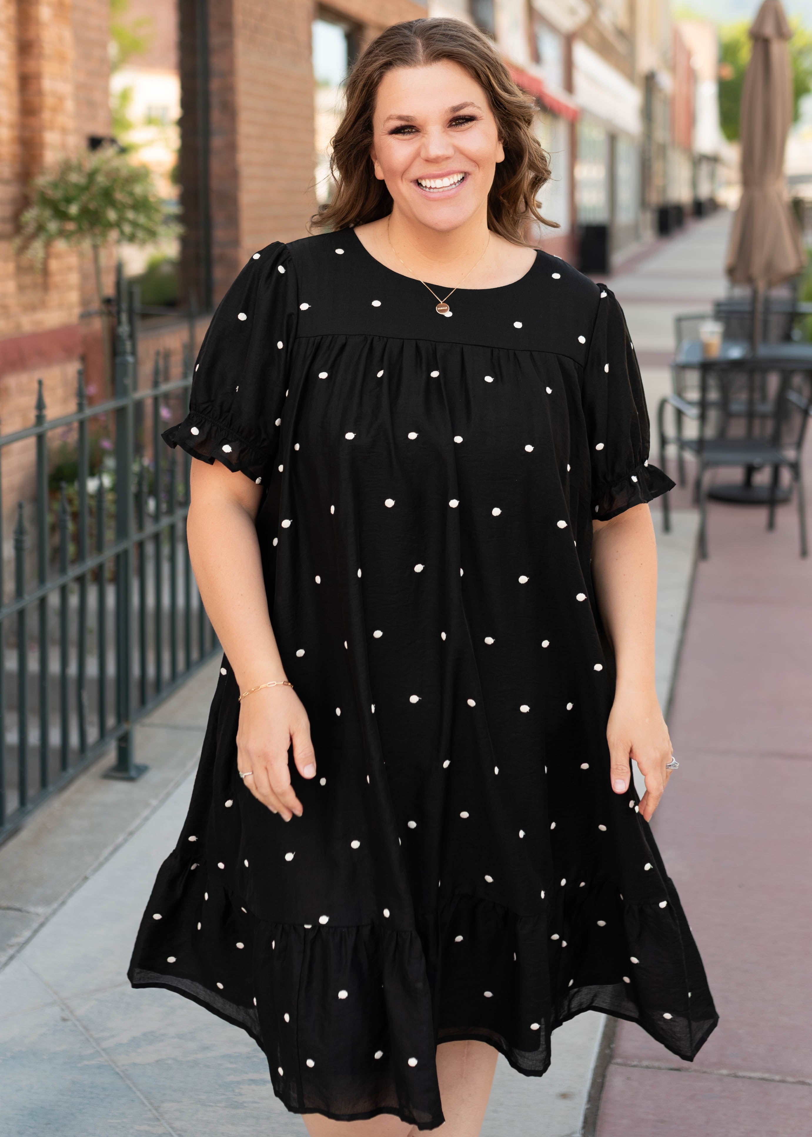 Addy Black Polka Dot Dress