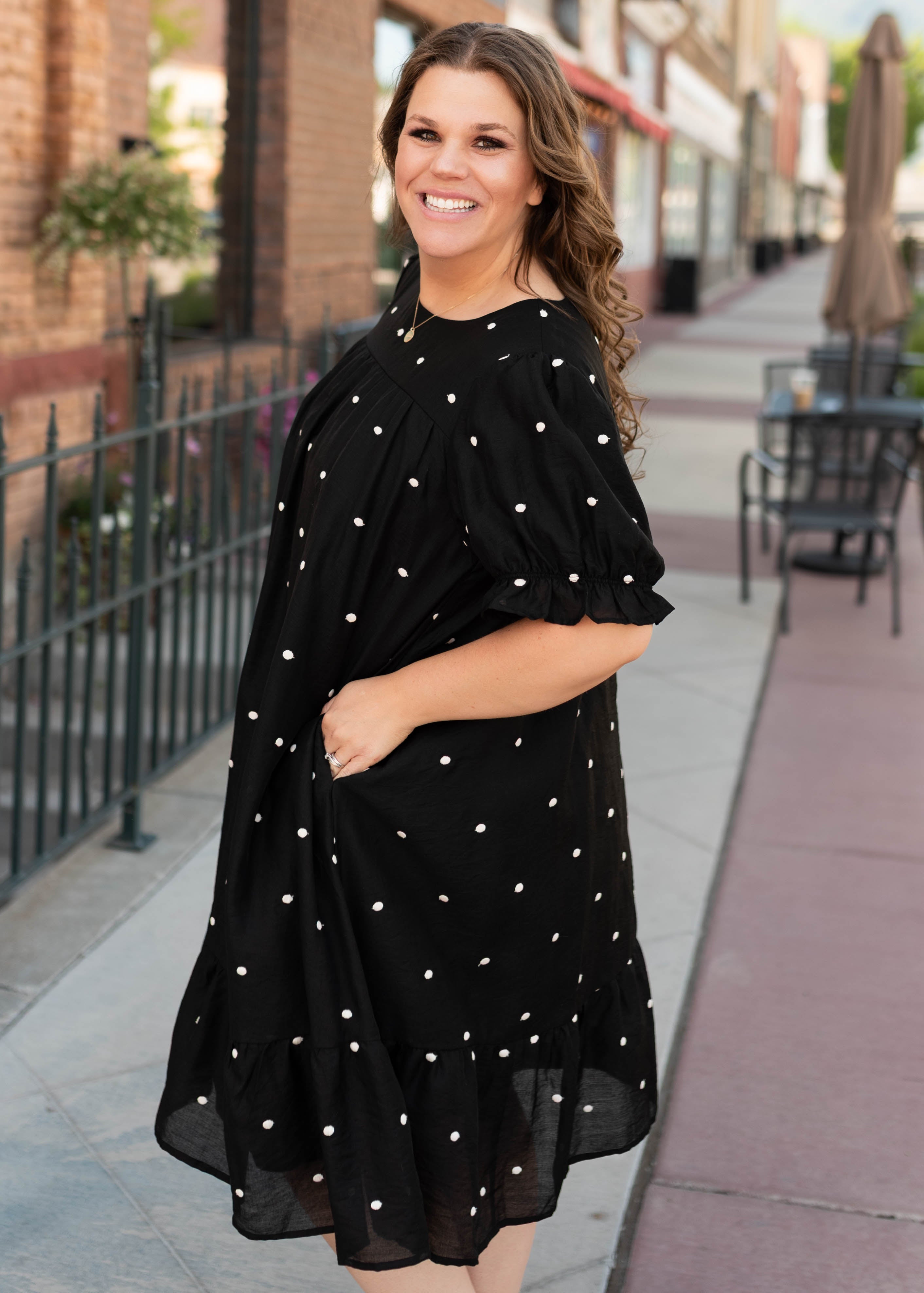 Addy Black Polka Dot Dress