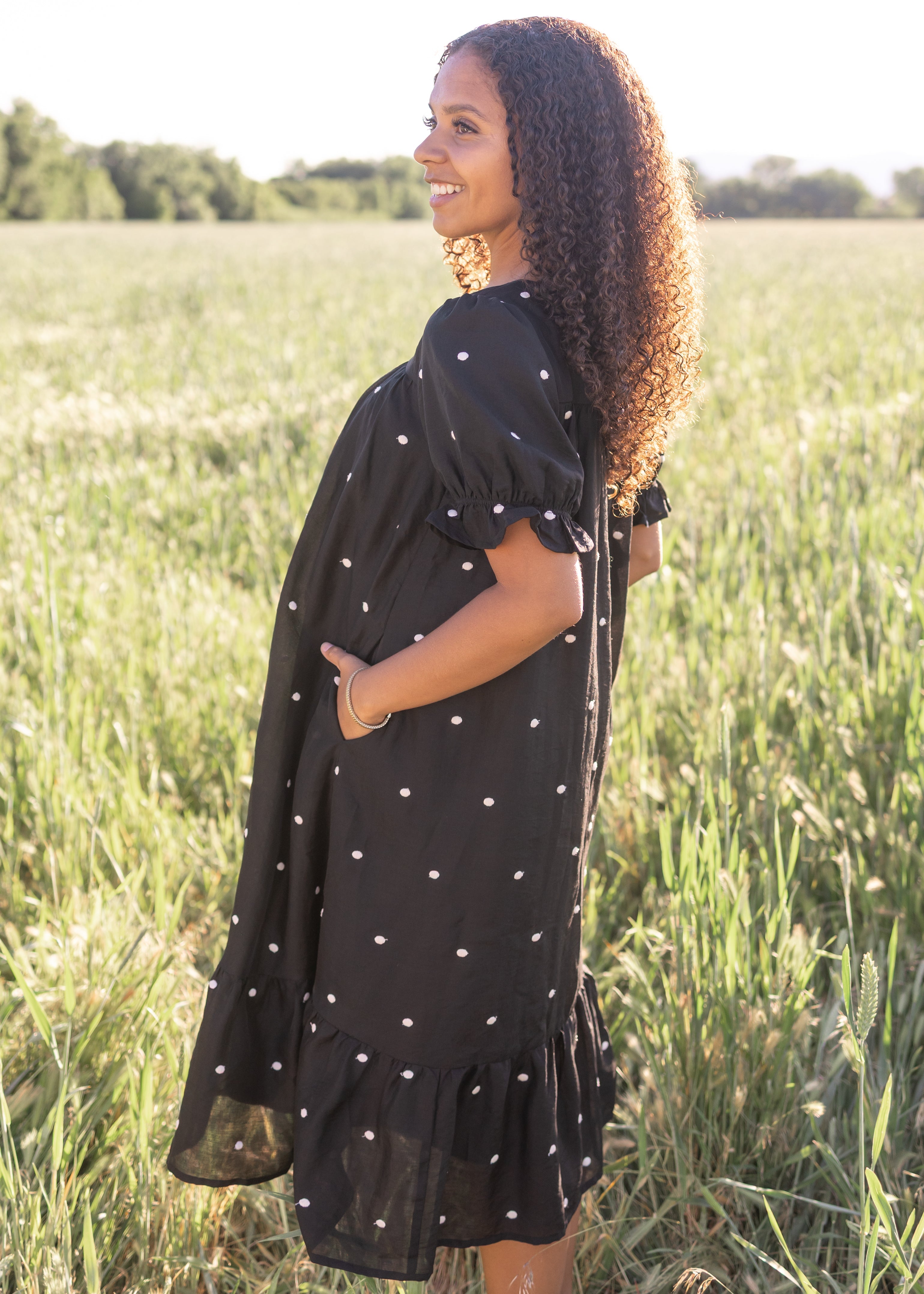 Addy Black Polka Dot Dress