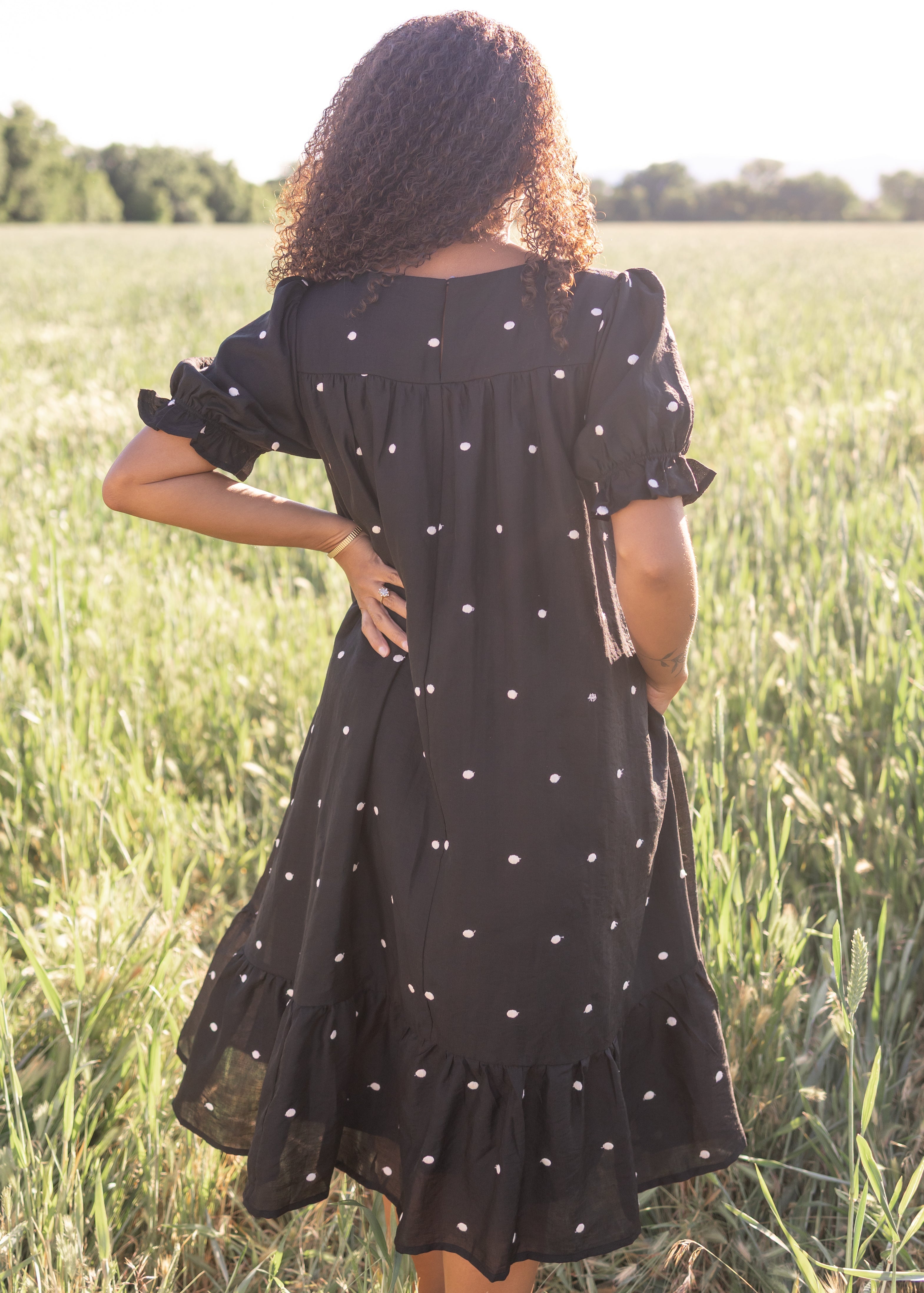 Addy Black Polka Dot Dress