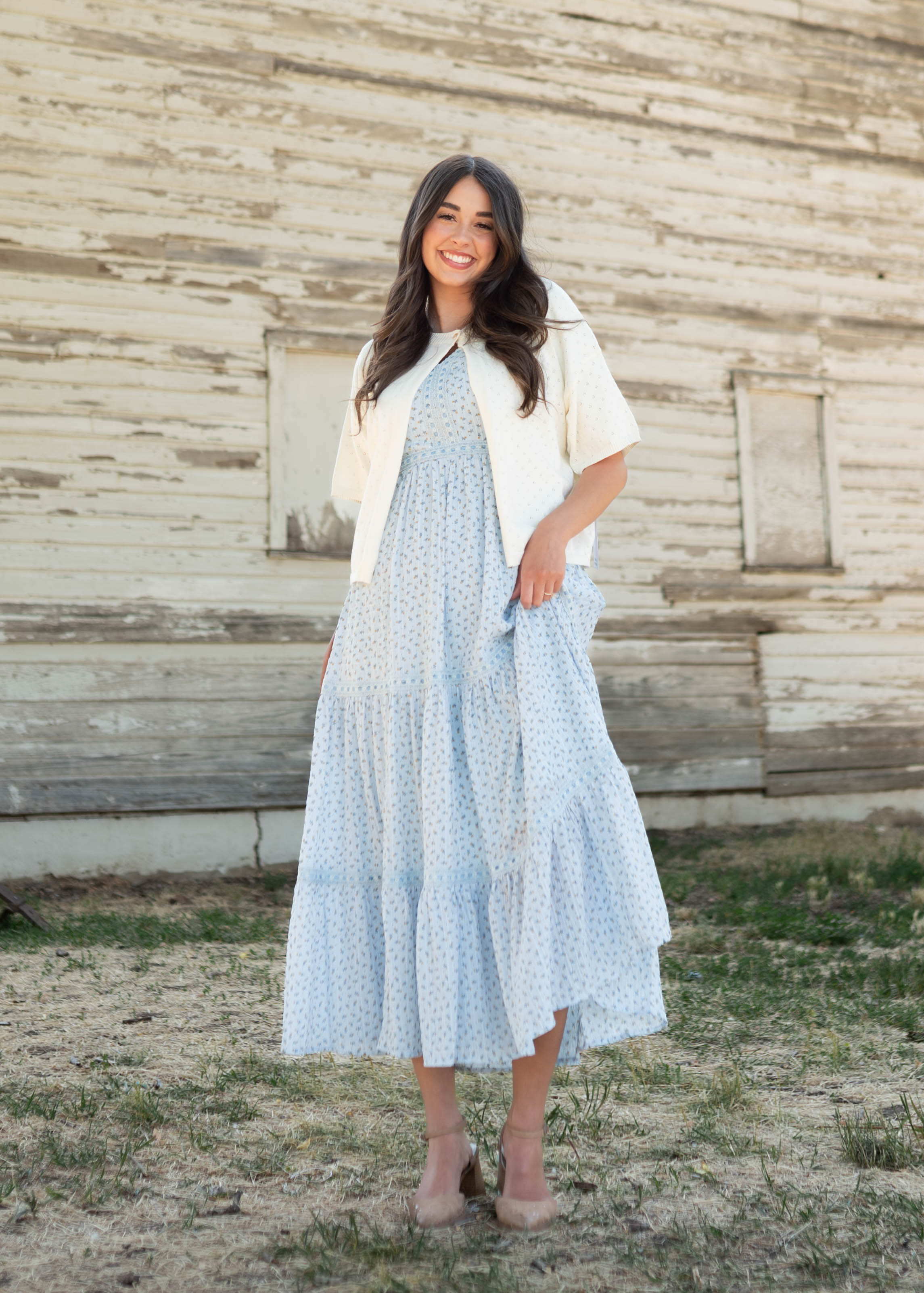 Alyssa Ivory Short Sleeve Cardigan