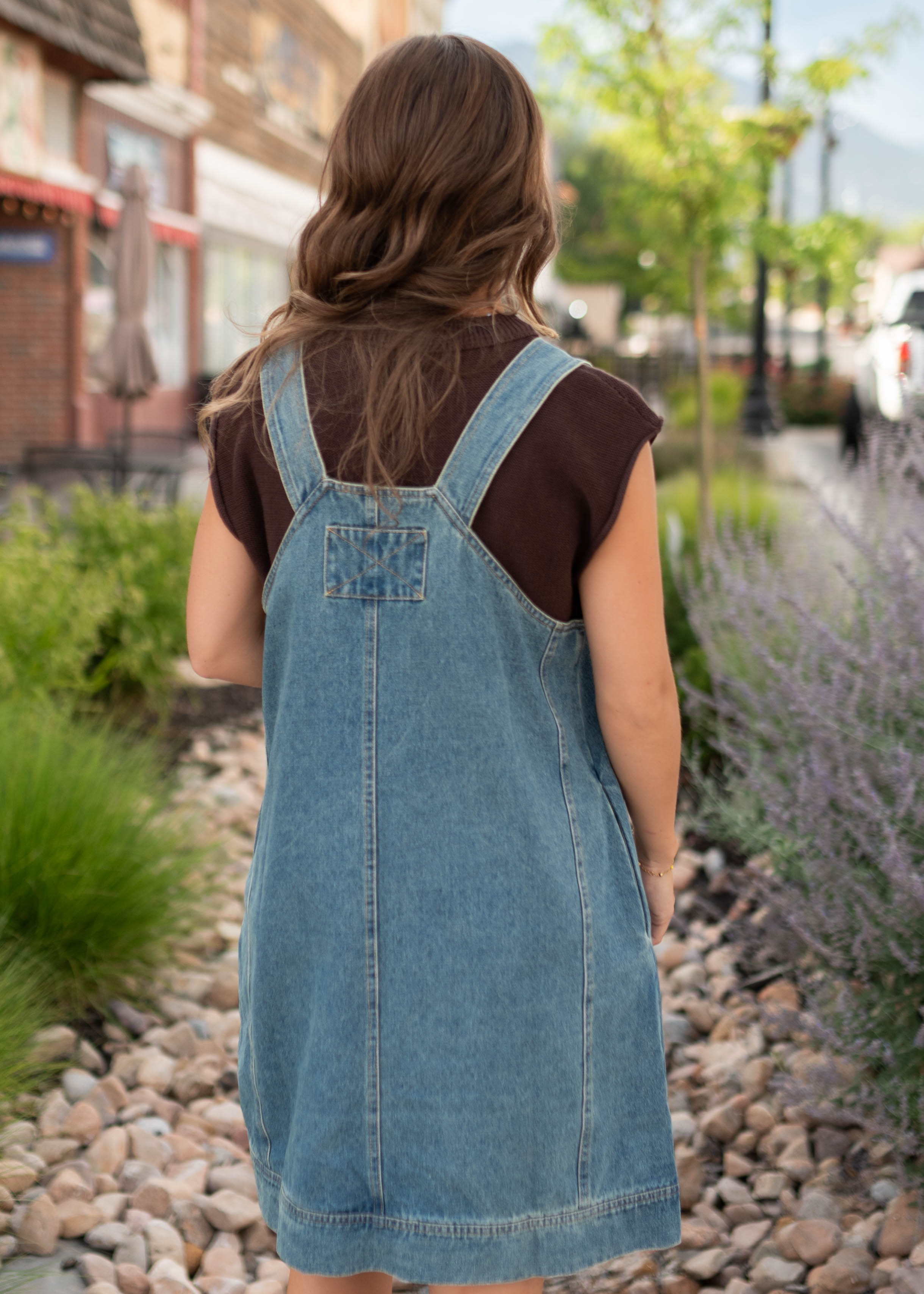 Amanda Denim Overall Mini Dress