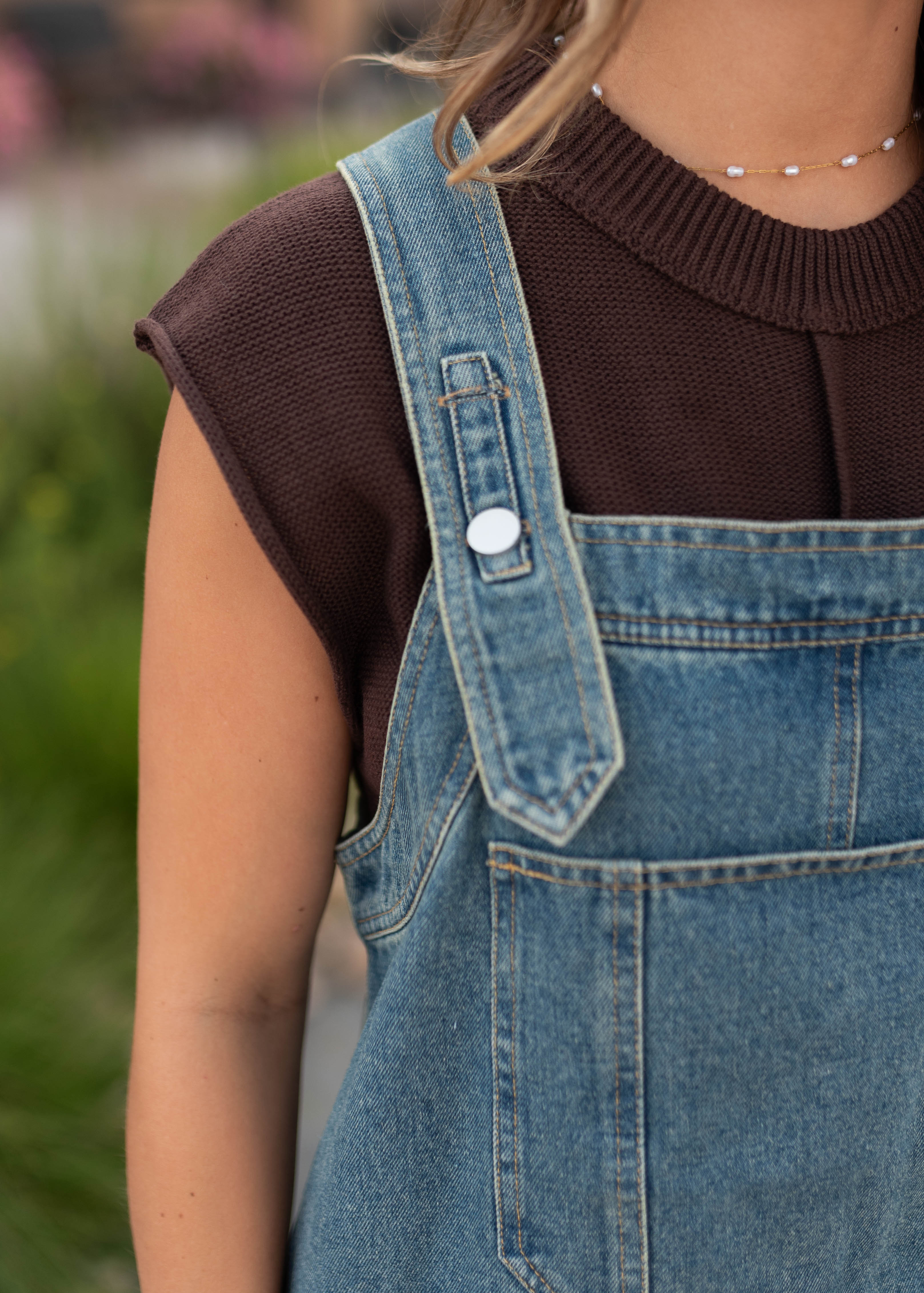 Amanda Denim Overall Mini Dress