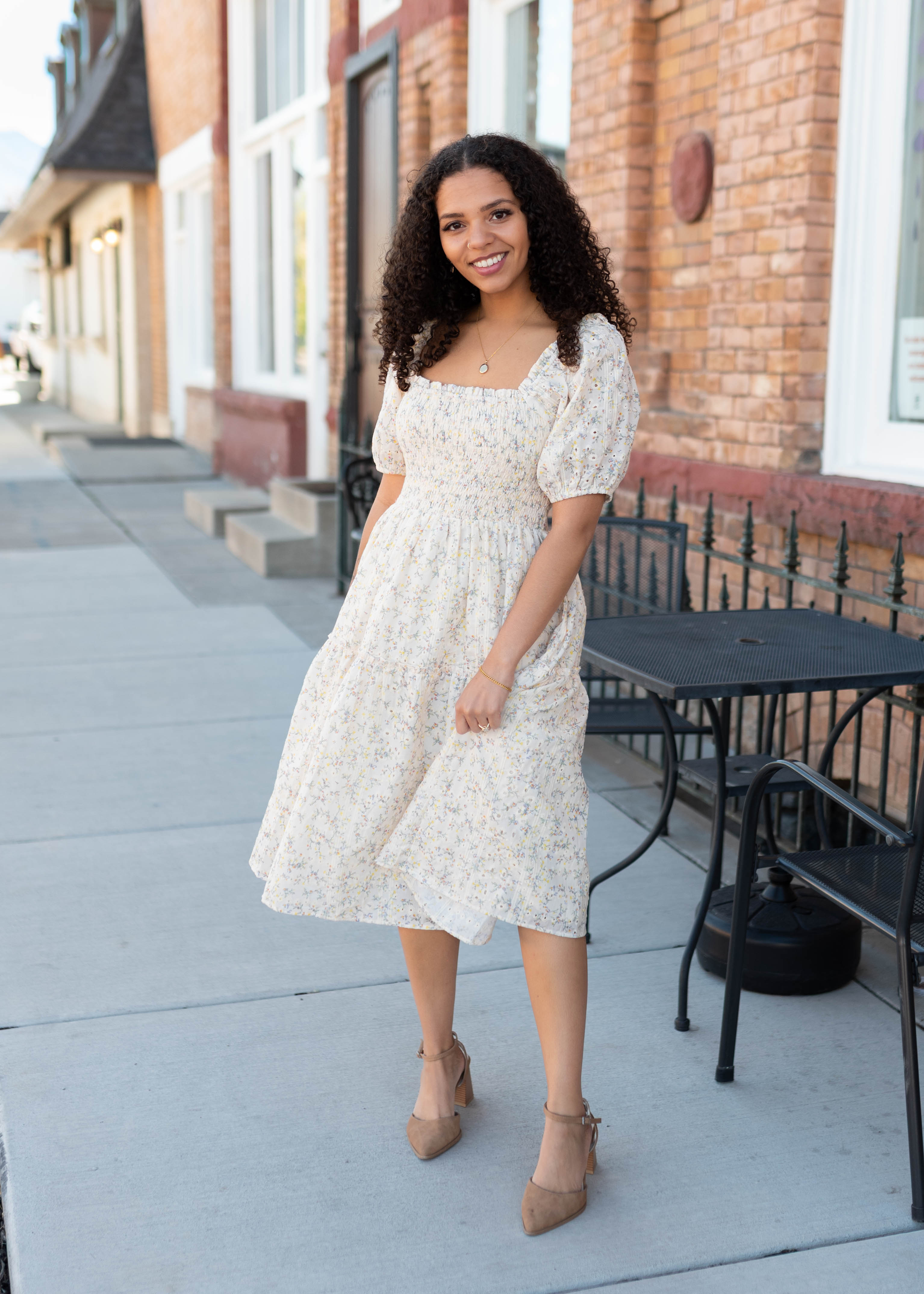 Amara Yellow Floral Dress