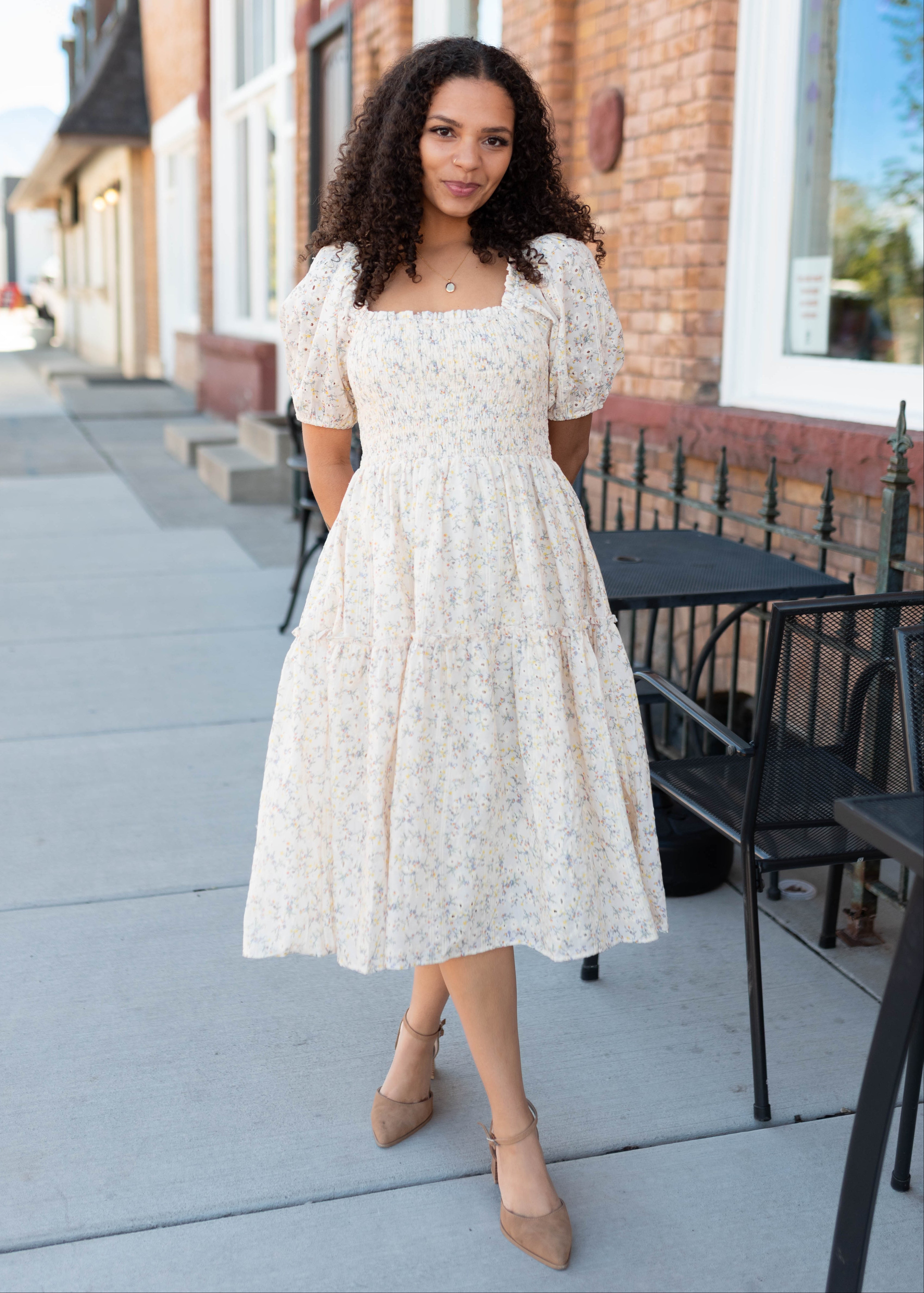 Amara Yellow Floral Dress