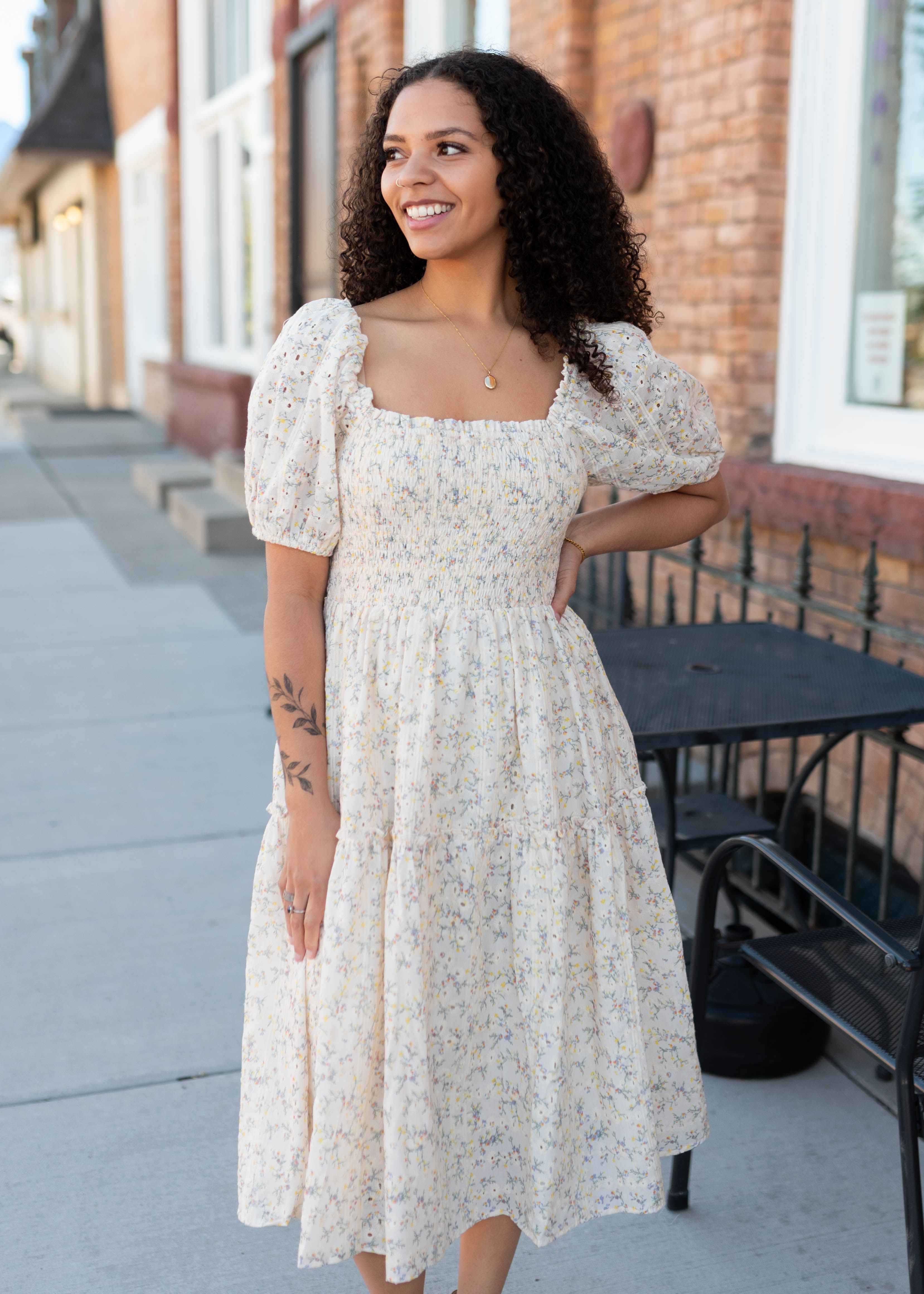 Amara Yellow Floral Dress