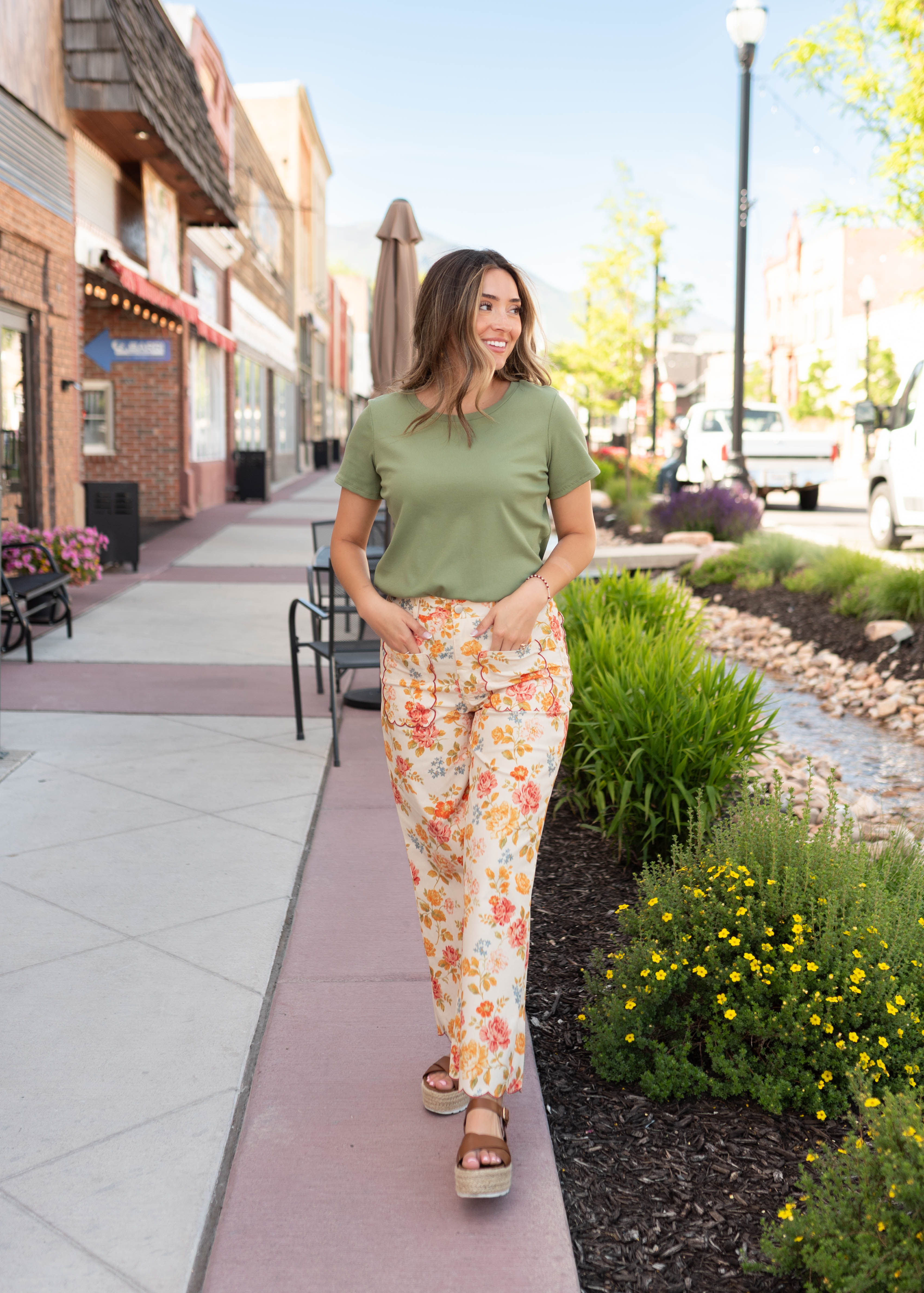 Amira Cream Floral Pants
