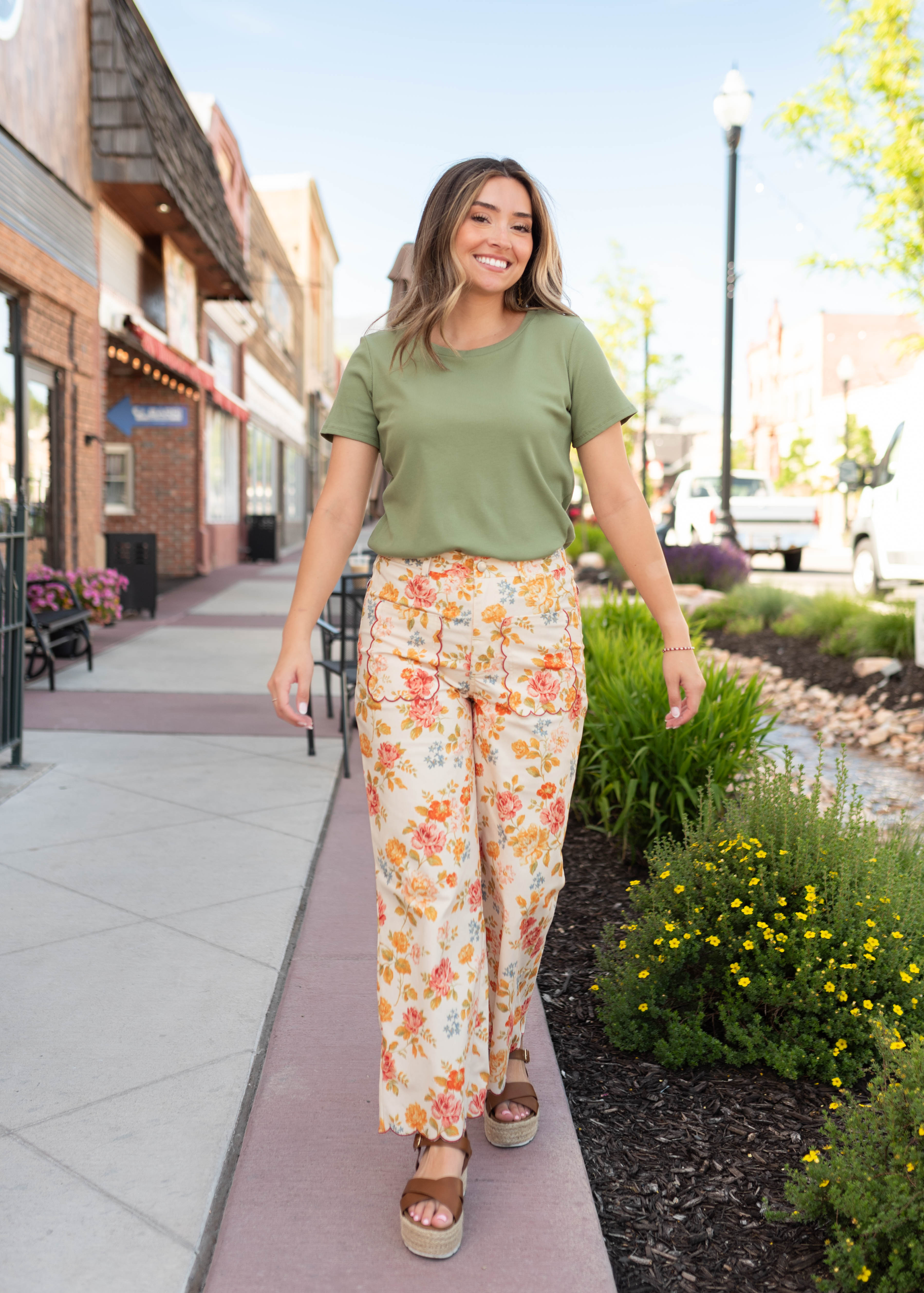 Amira Cream Floral Pants