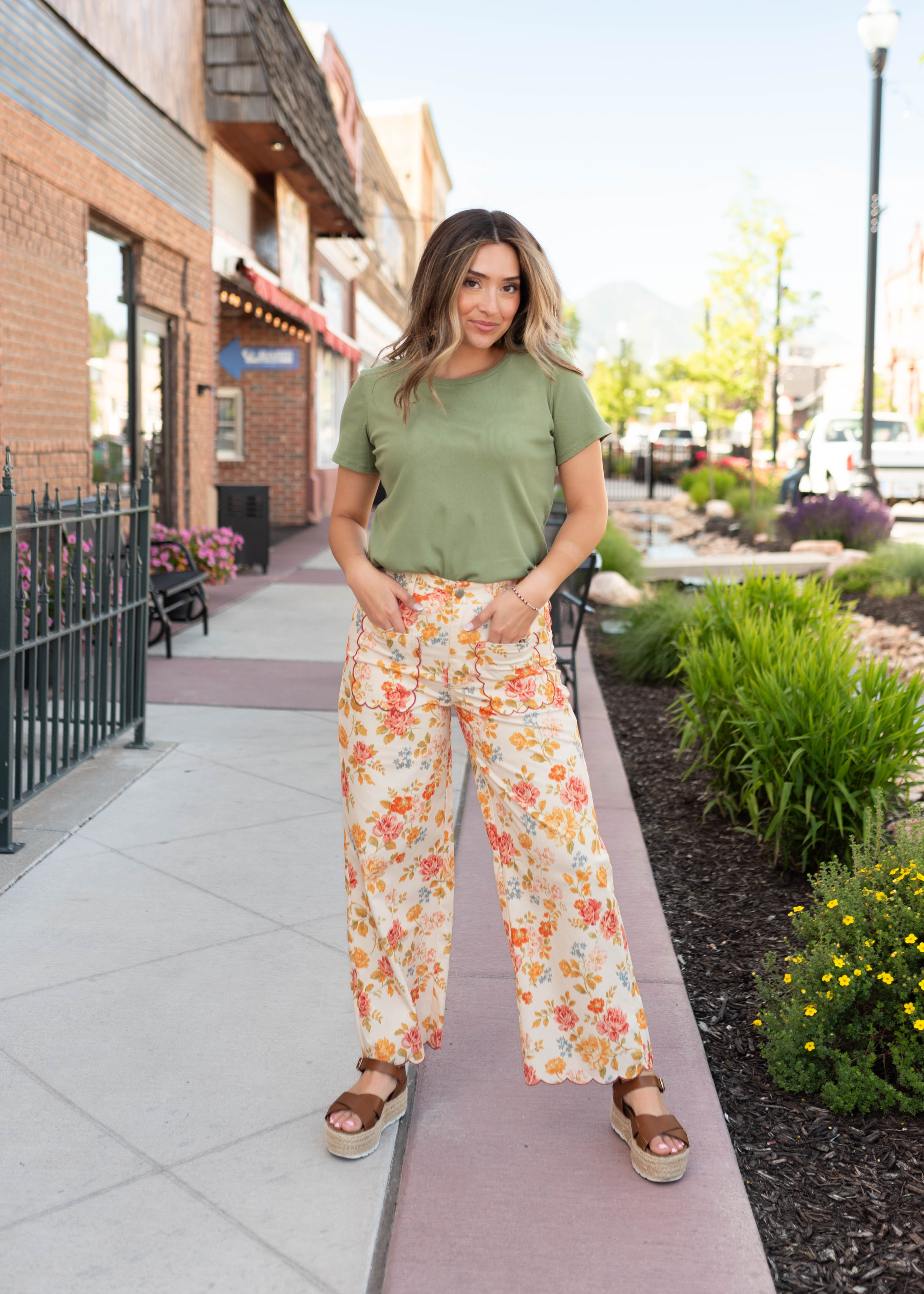 Amira Cream Floral Pants
