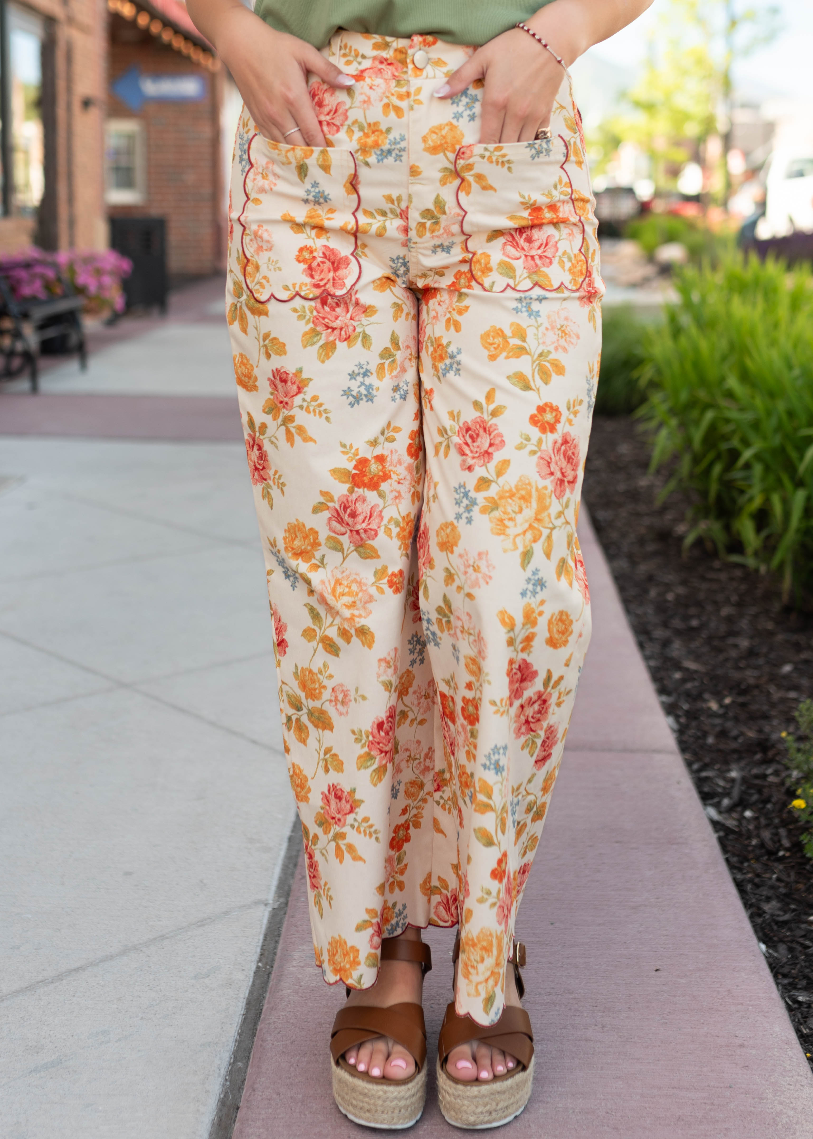 Amira Cream Floral Pants