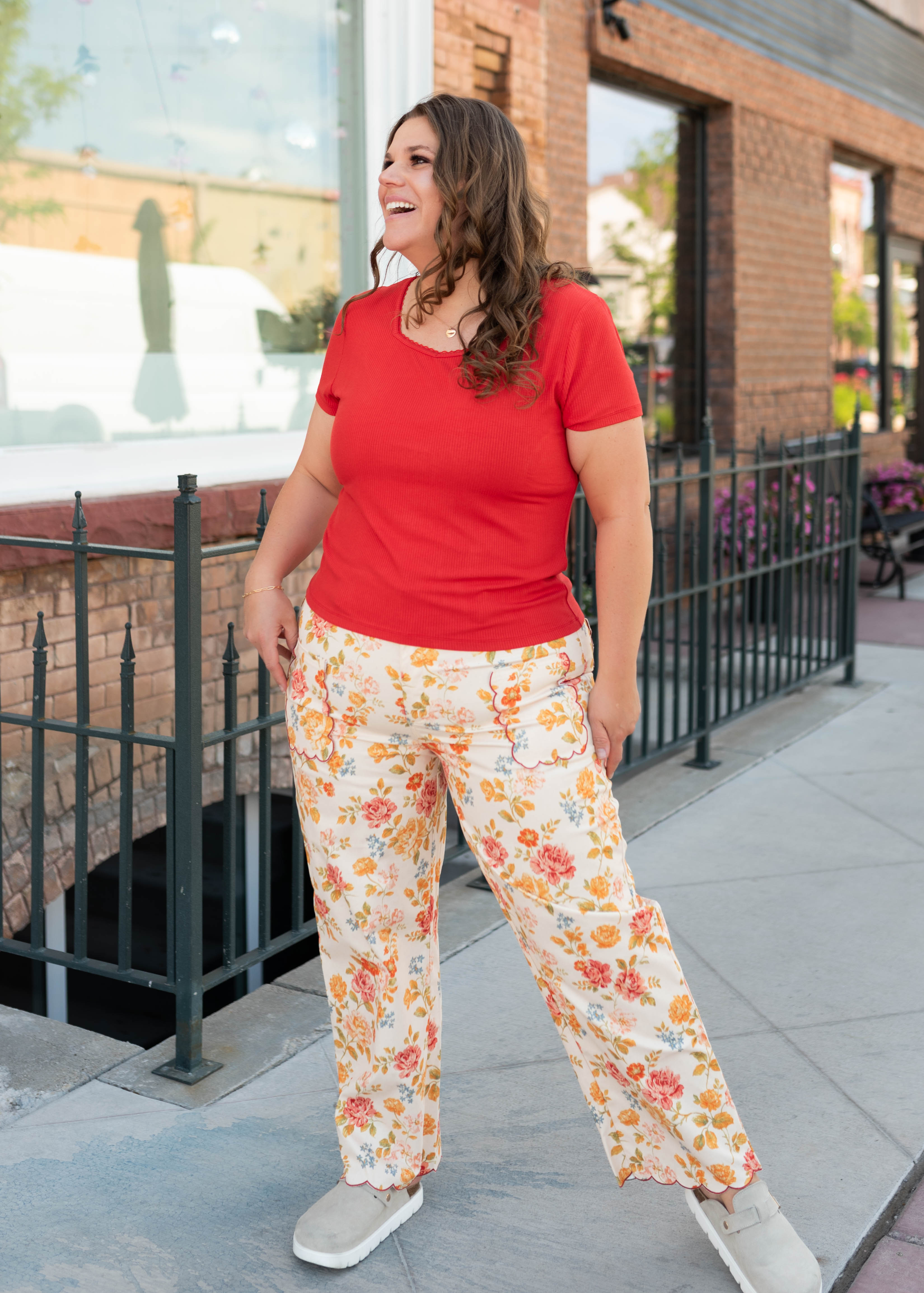 Amira Cream Floral Pants