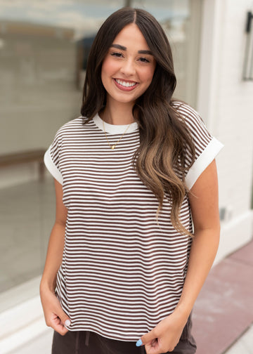 Angela Brown Striped Top